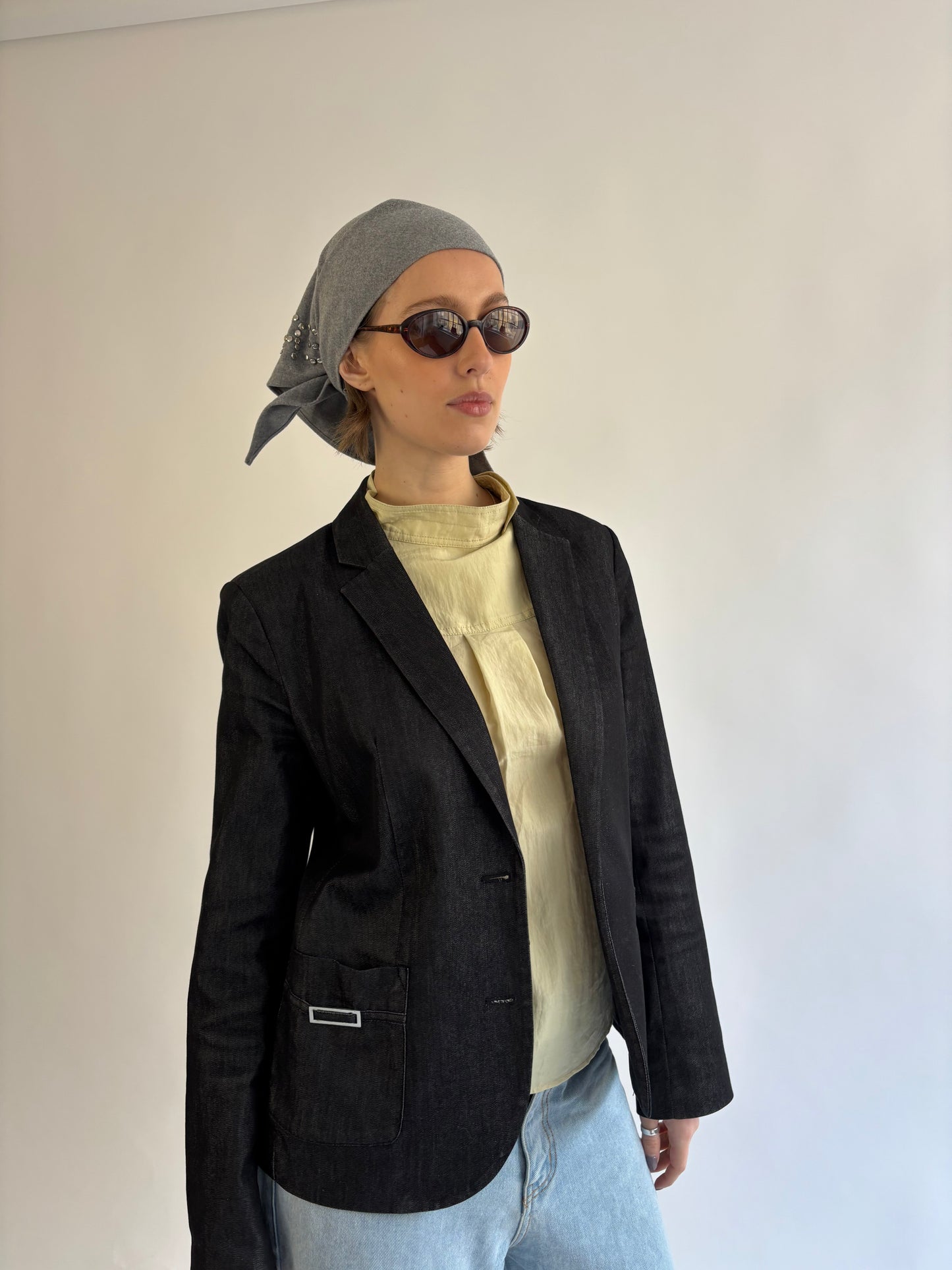Calvin Klein Grey Denim Blazer