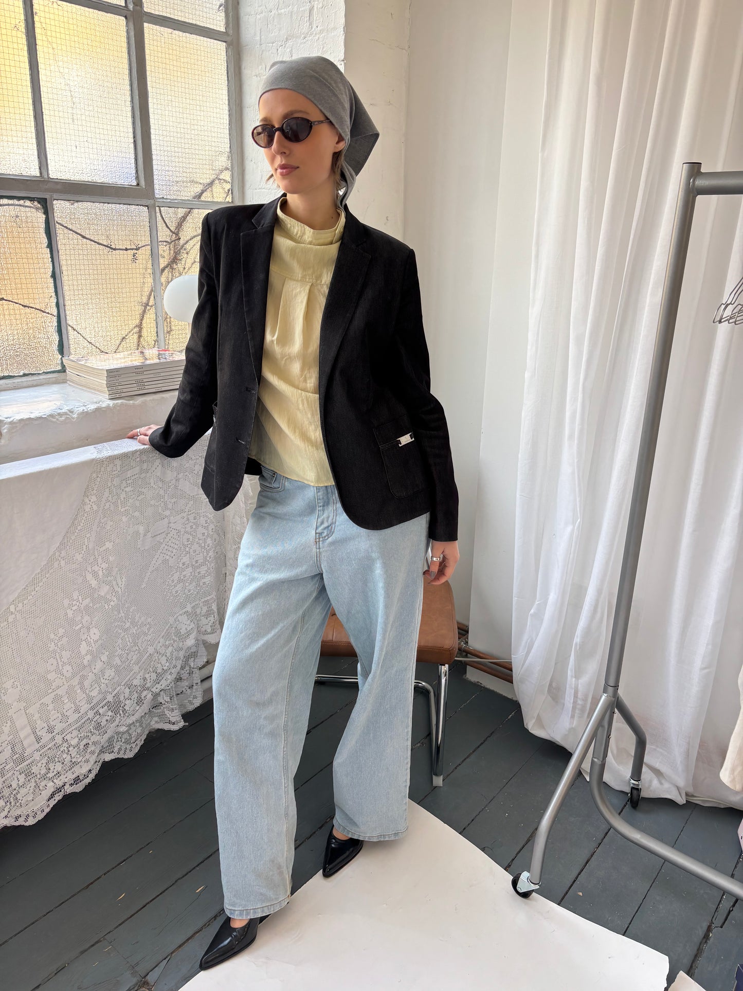 Calvin Klein Grey Denim Blazer
