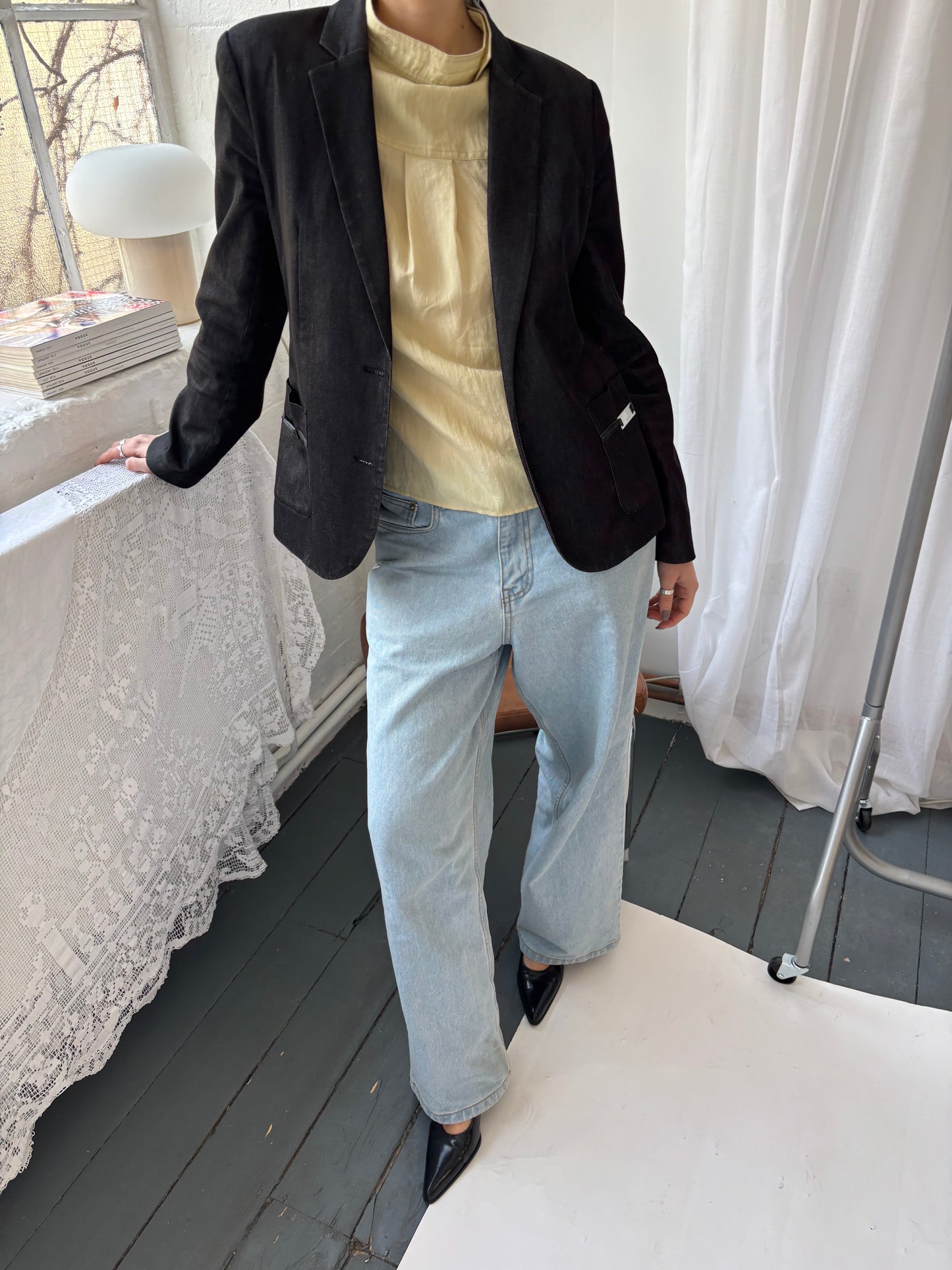 Calvin Klein Grey Denim Blazer
