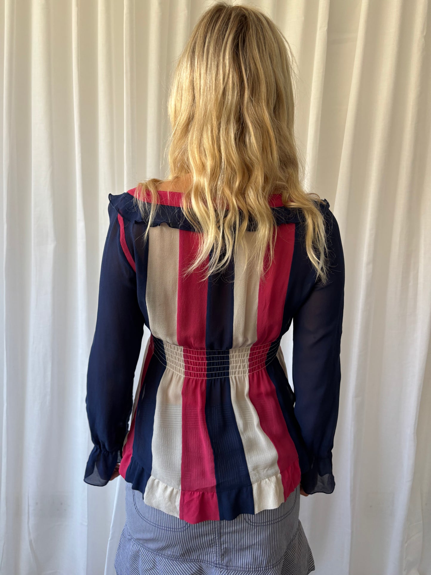 Moschino Stripe Bardot Top