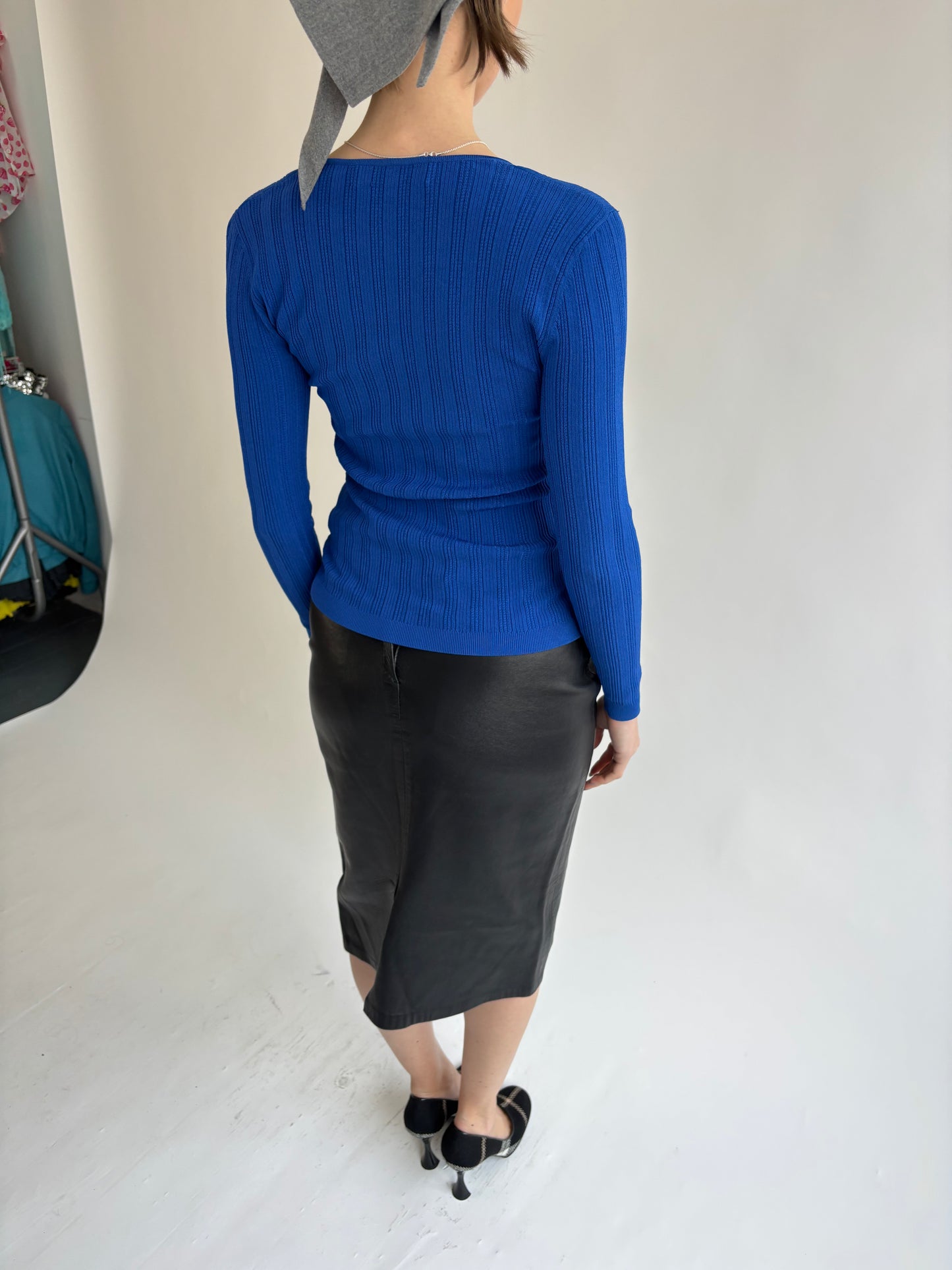 Vintage Black Leather Skirt