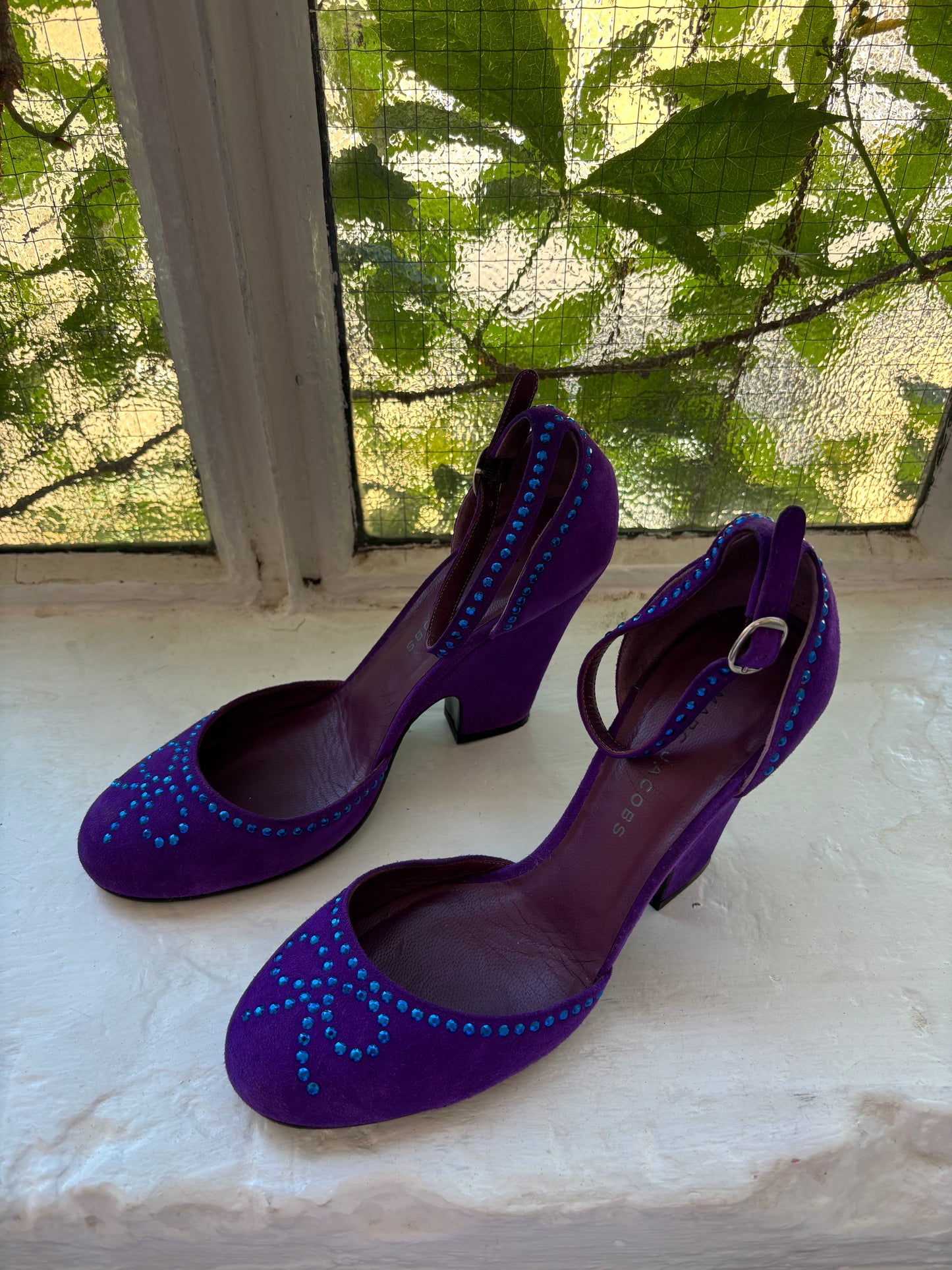 Marc Jacobs Purple Suede Heels
