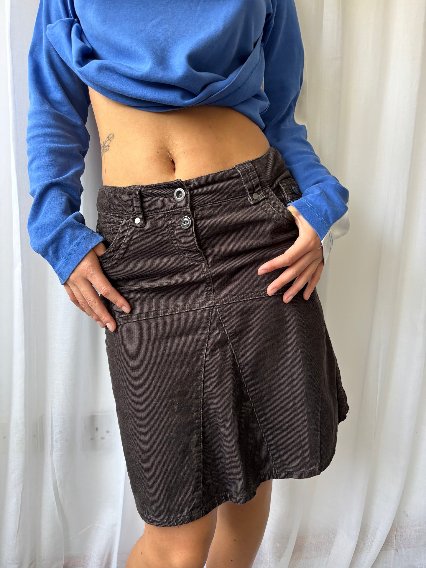 Esprit Brown Cord Skirt