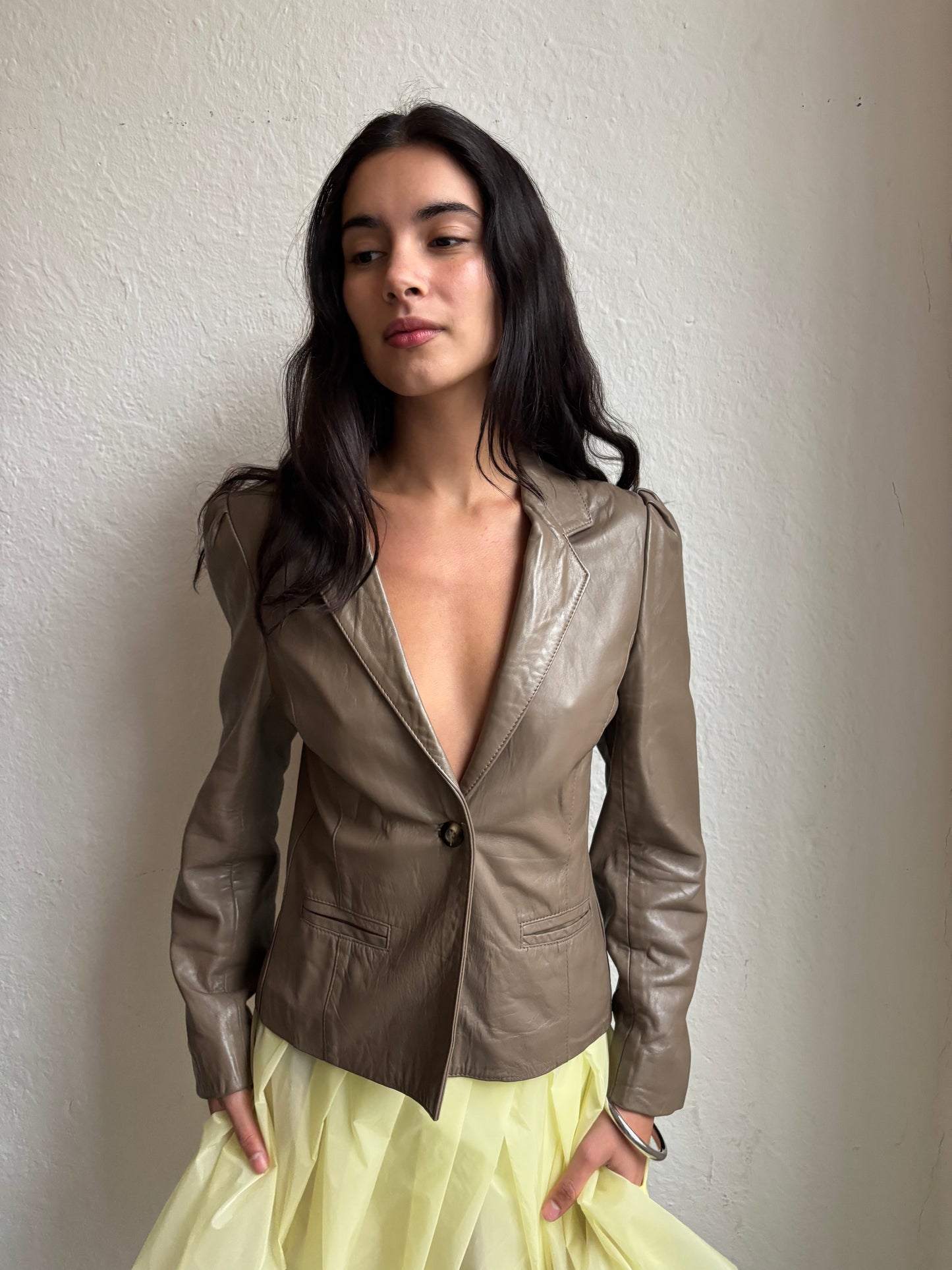 Vintage Stone Leather Jacket