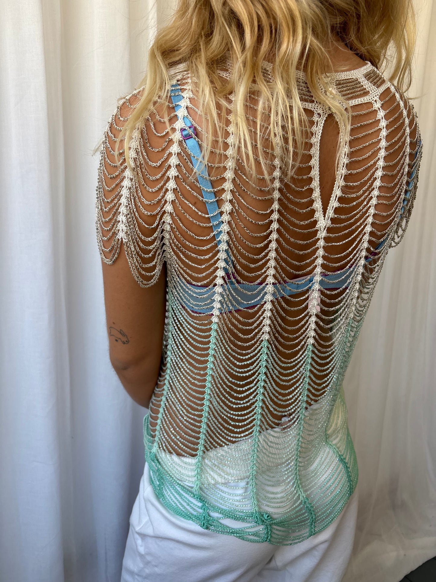 Vintage Beaded Showgirl Top