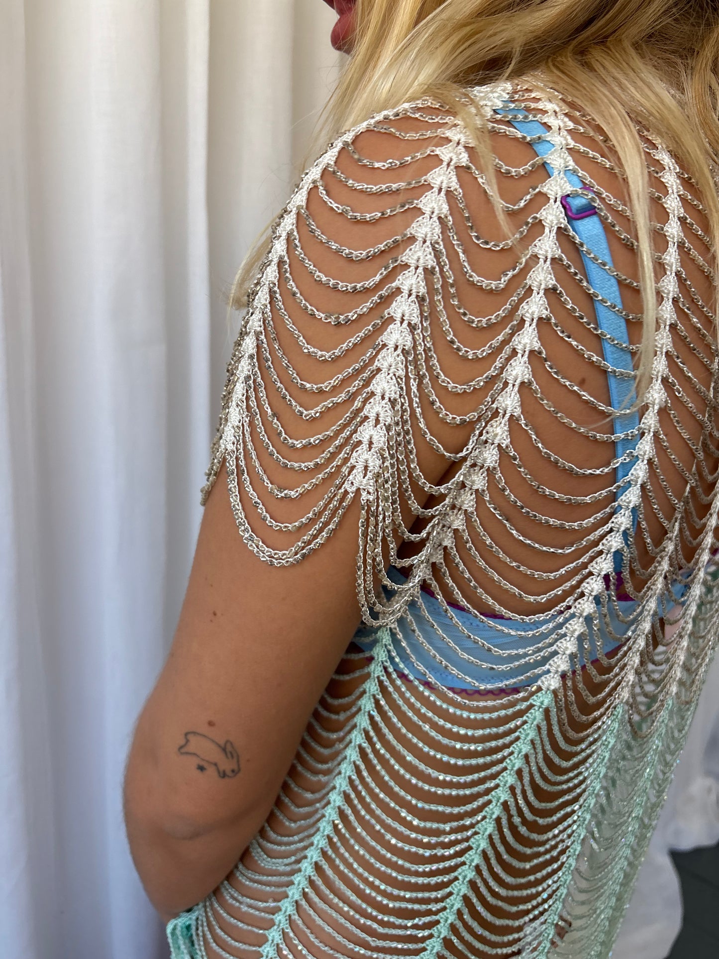 Vintage Beaded Showgirl Top