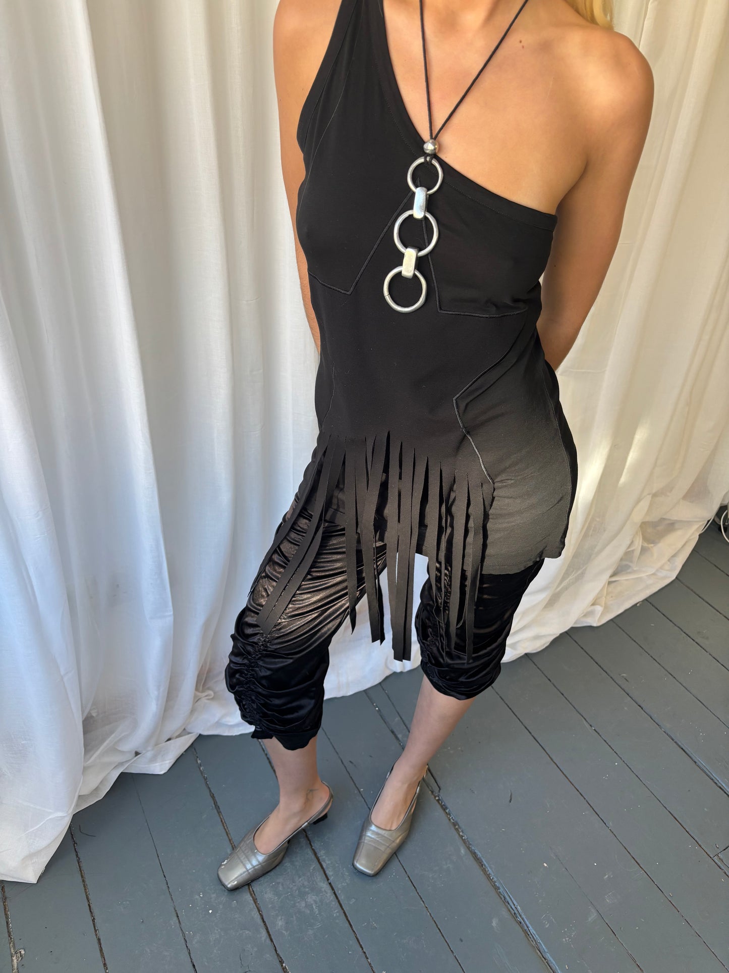 Stella McCartney Black Fringed Top