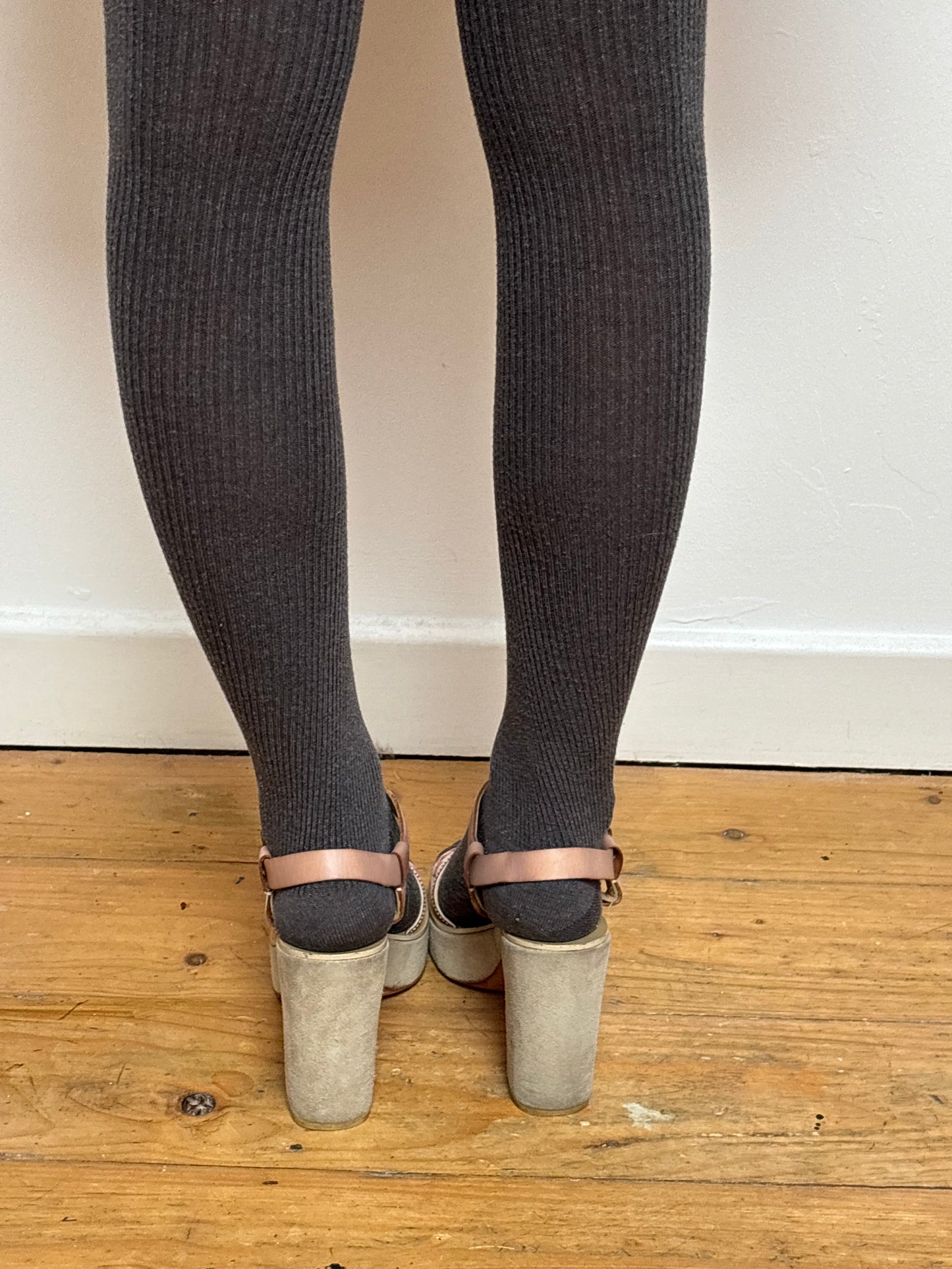 Miu Miu Embroidered Block Heel Shoes