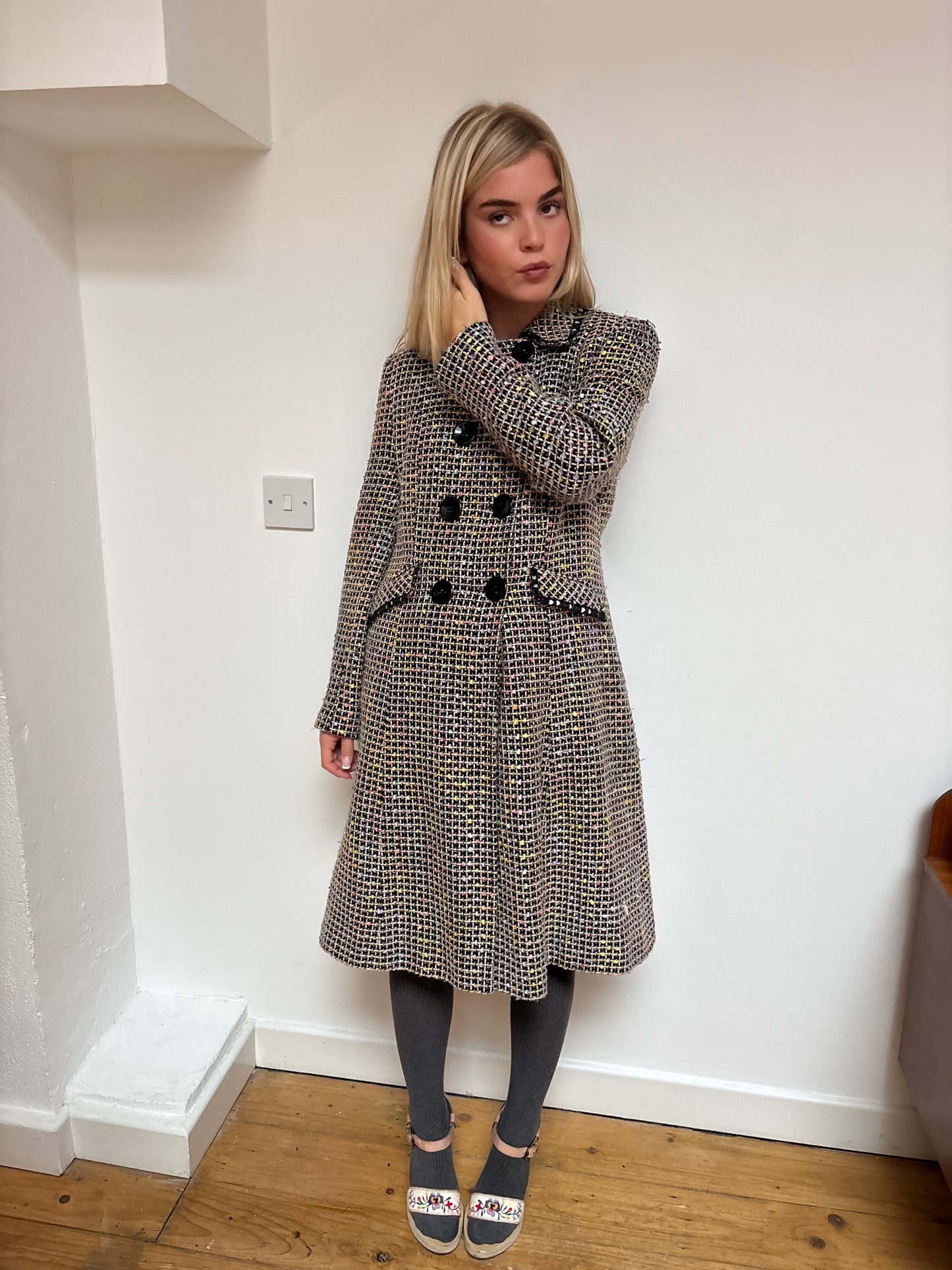 Etam Black Tweed Coat