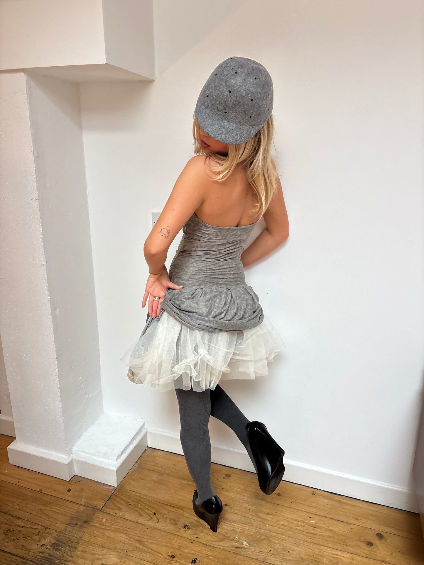 Karl Largerfeld Grey Wool Hat