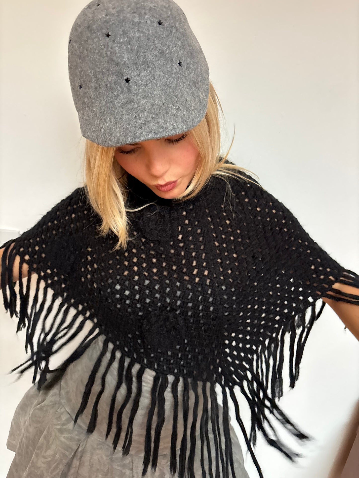 Karl Largerfeld Grey Wool Hat
