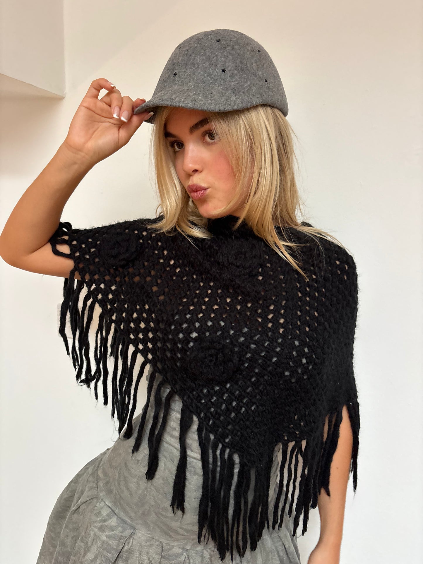 Karl Largerfeld Grey Wool Hat