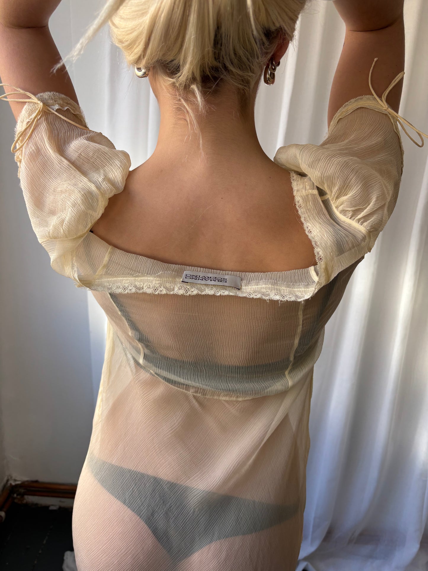 Ermanno Scervino Cream Silk Dress