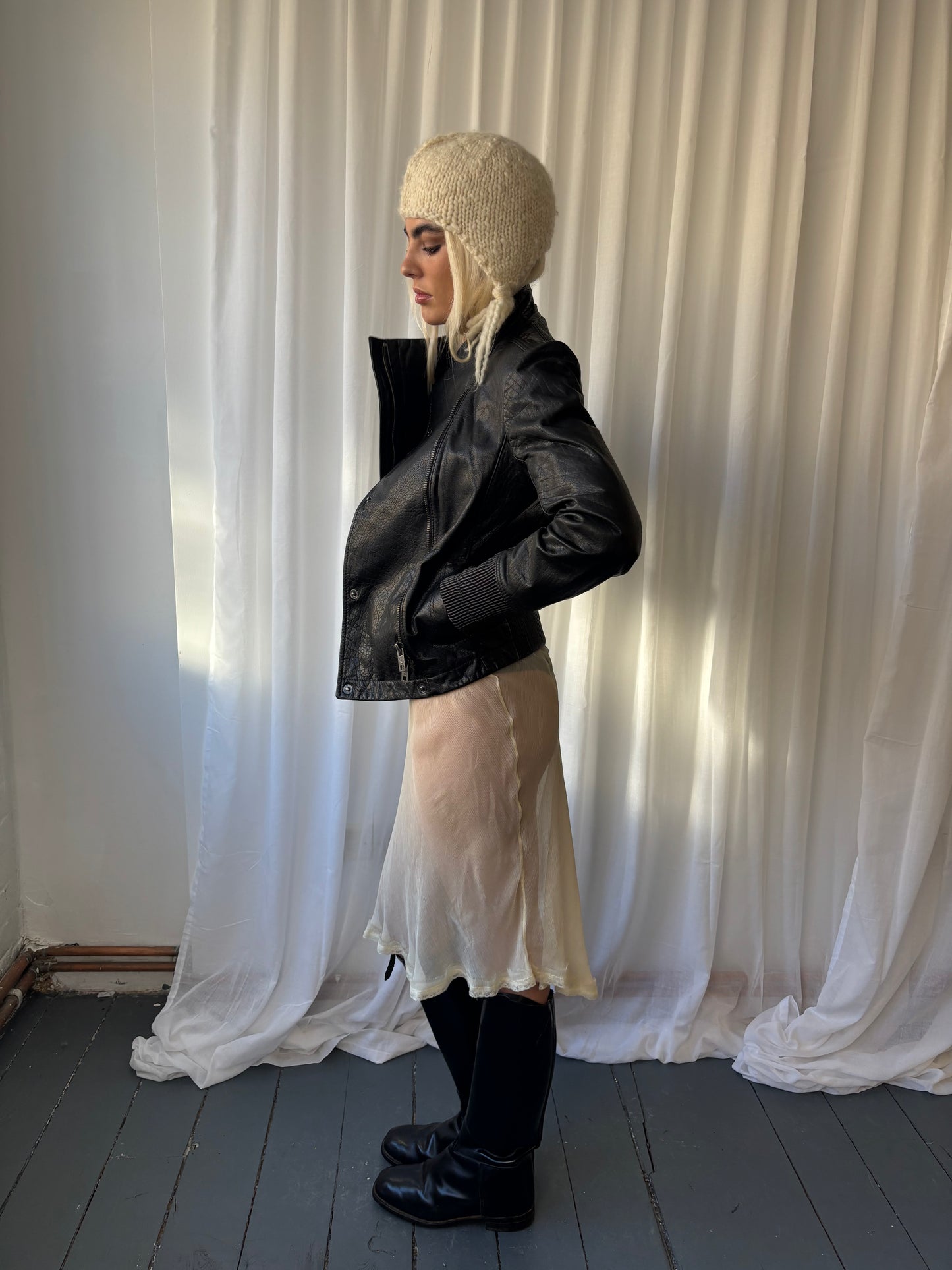 DKNY Black Leather Jacket