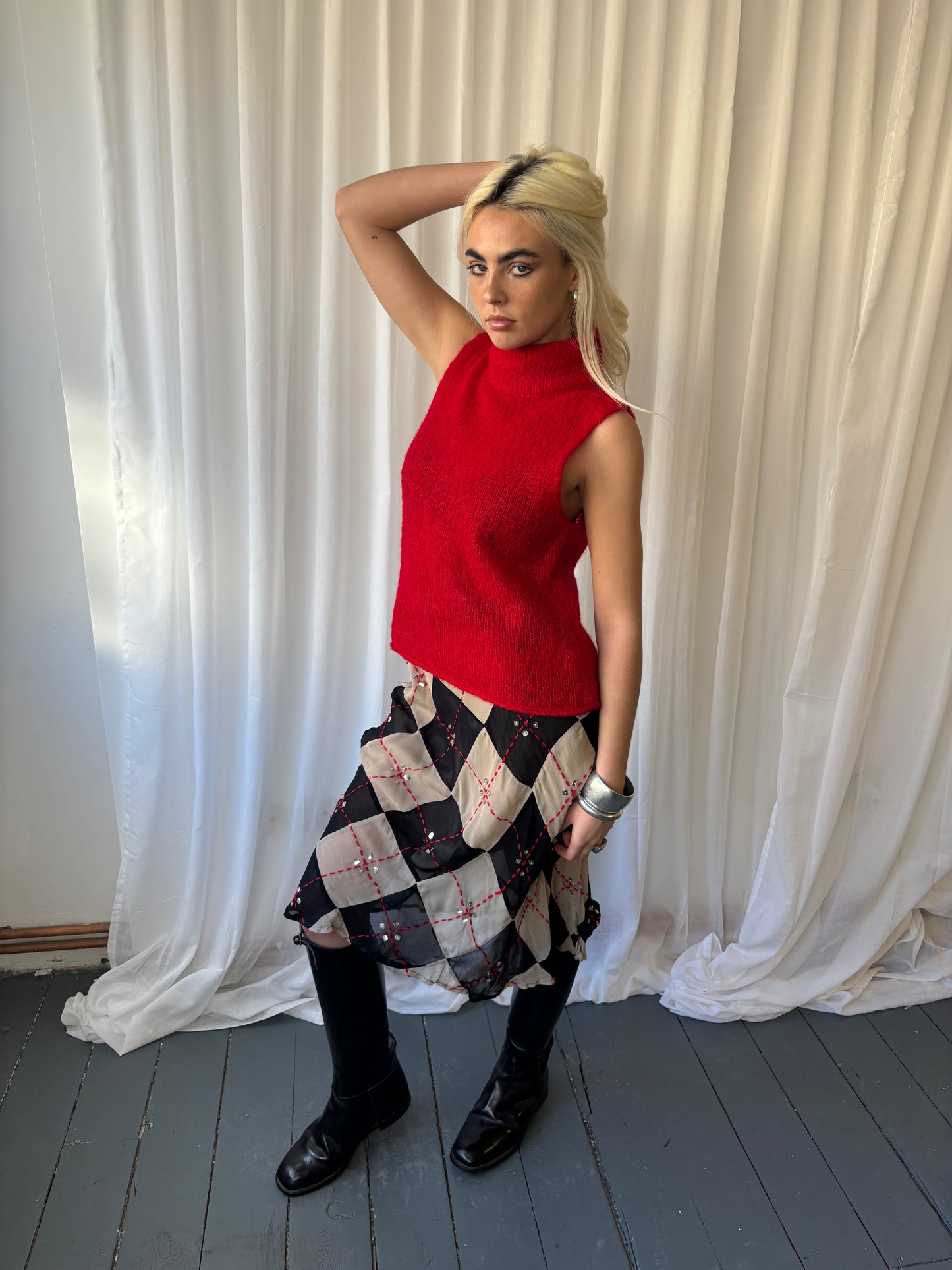 René Derhy Silk Skirt