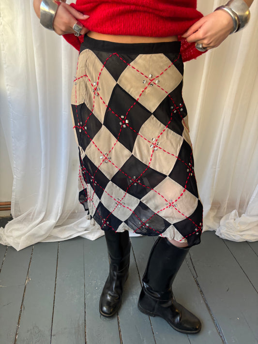 René Derhy Silk Skirt