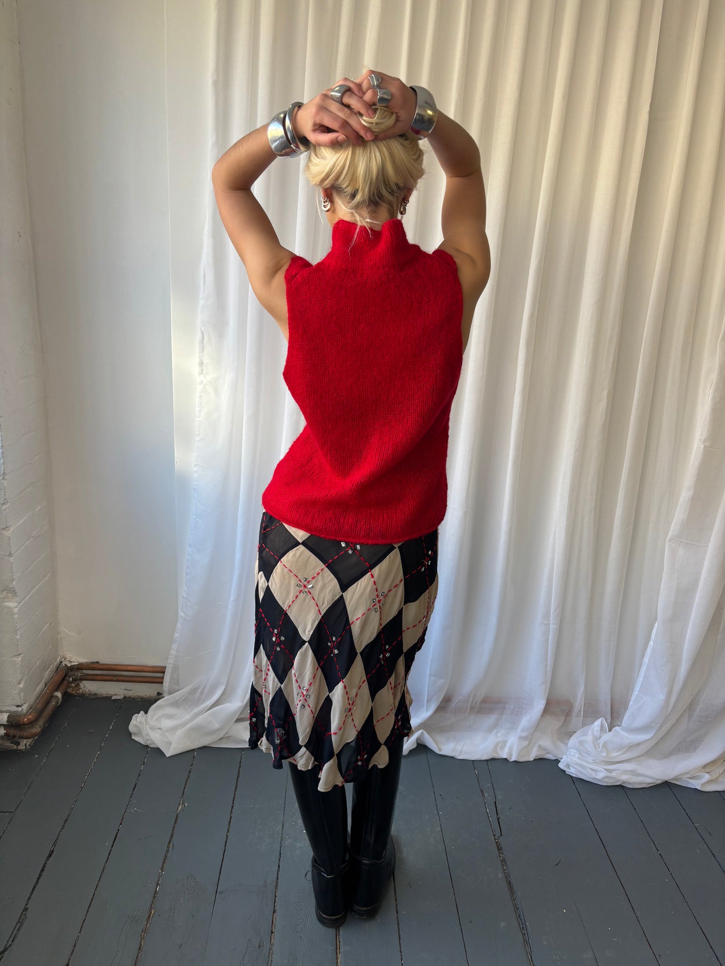 French Connection Red Knit Vest