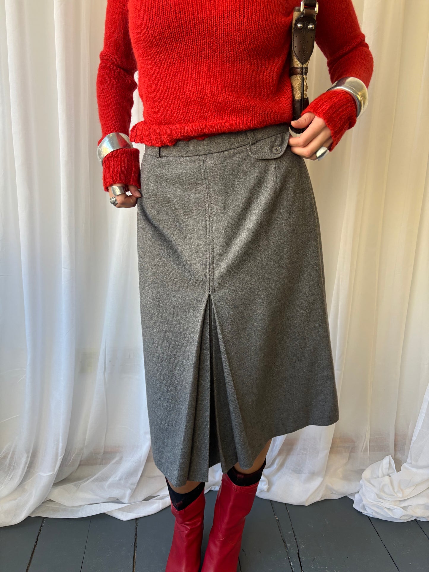 St Michaels 80s Grey Skirt