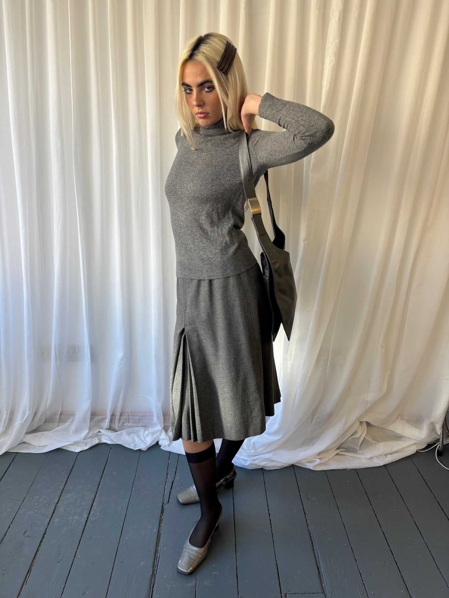 Sisley Grey Knit Turtle Neck