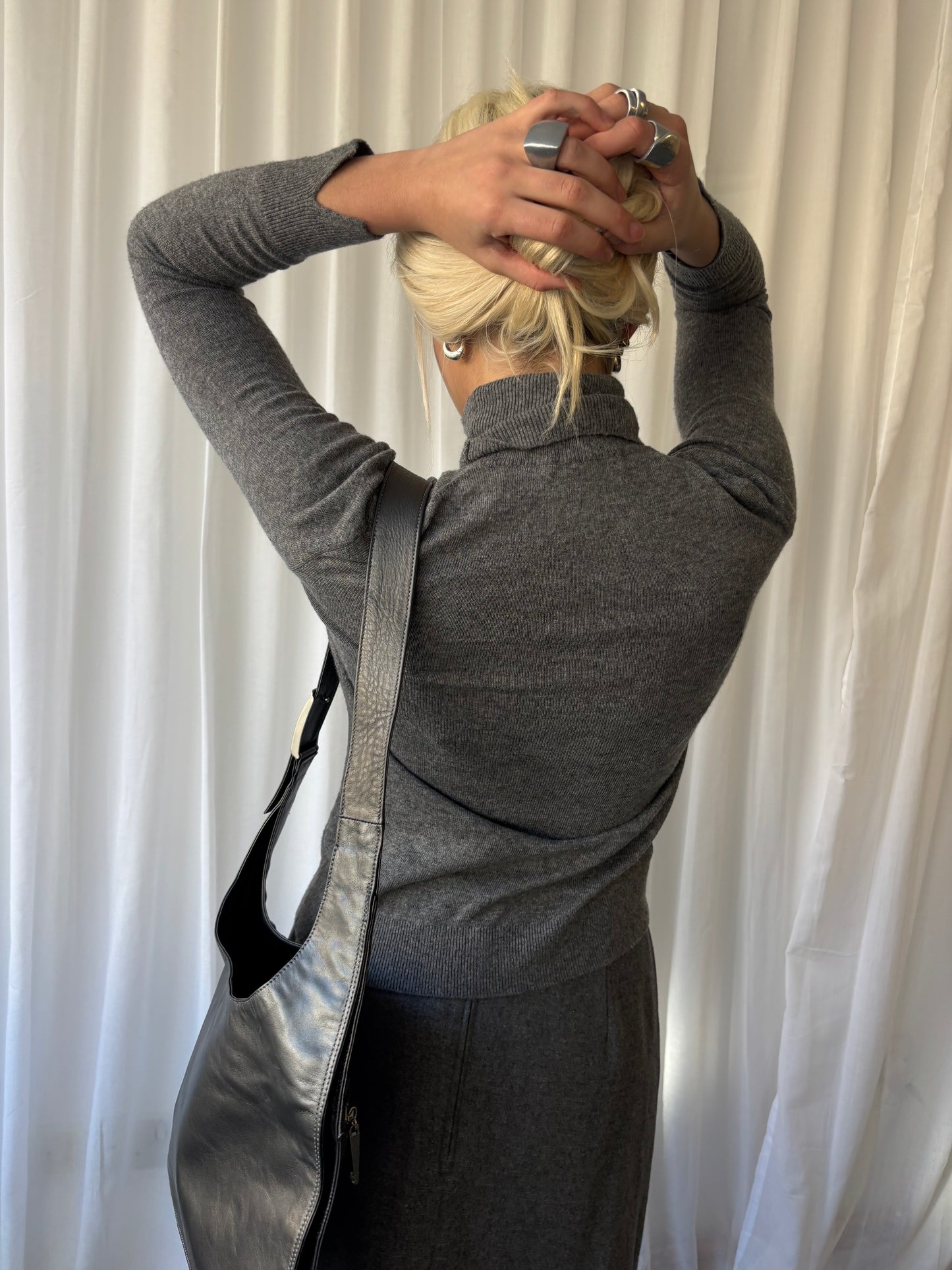 Sisley Grey Knit Turtle Neck