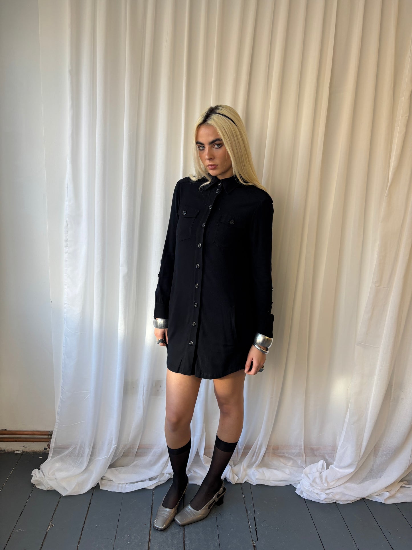 Sportmax Black Shirt Dress