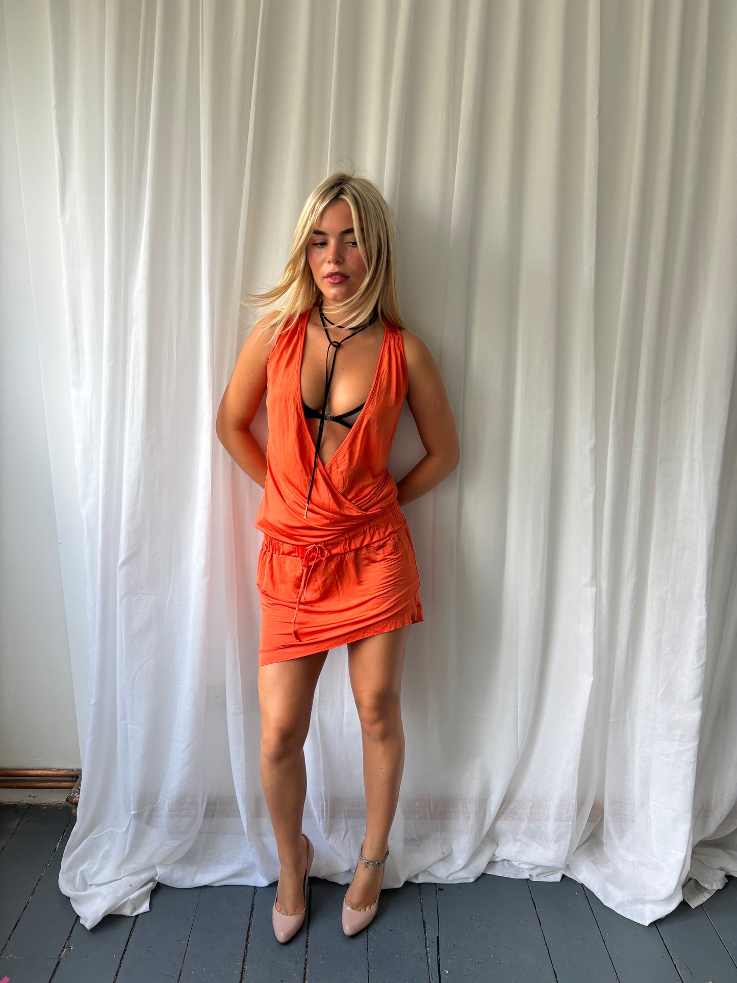 Miss Sixty Orange Mini Dress