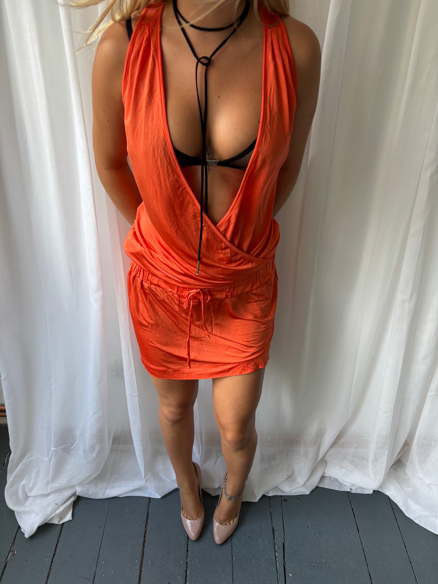 Miss Sixty Orange Mini Dress