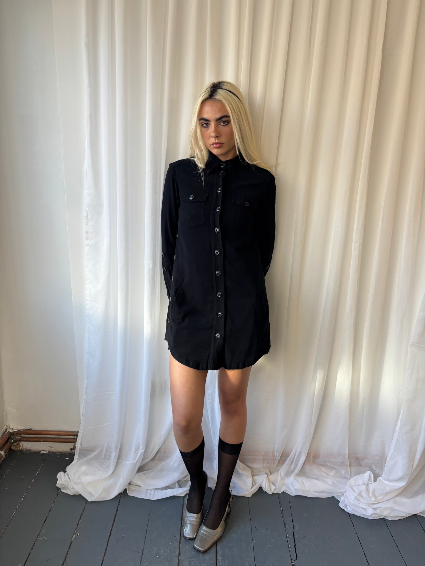 Sportmax Black Shirt Dress