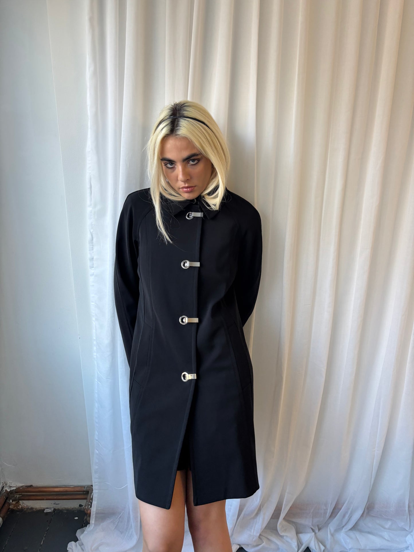 London Fog Black Fireman Clasp Jacket