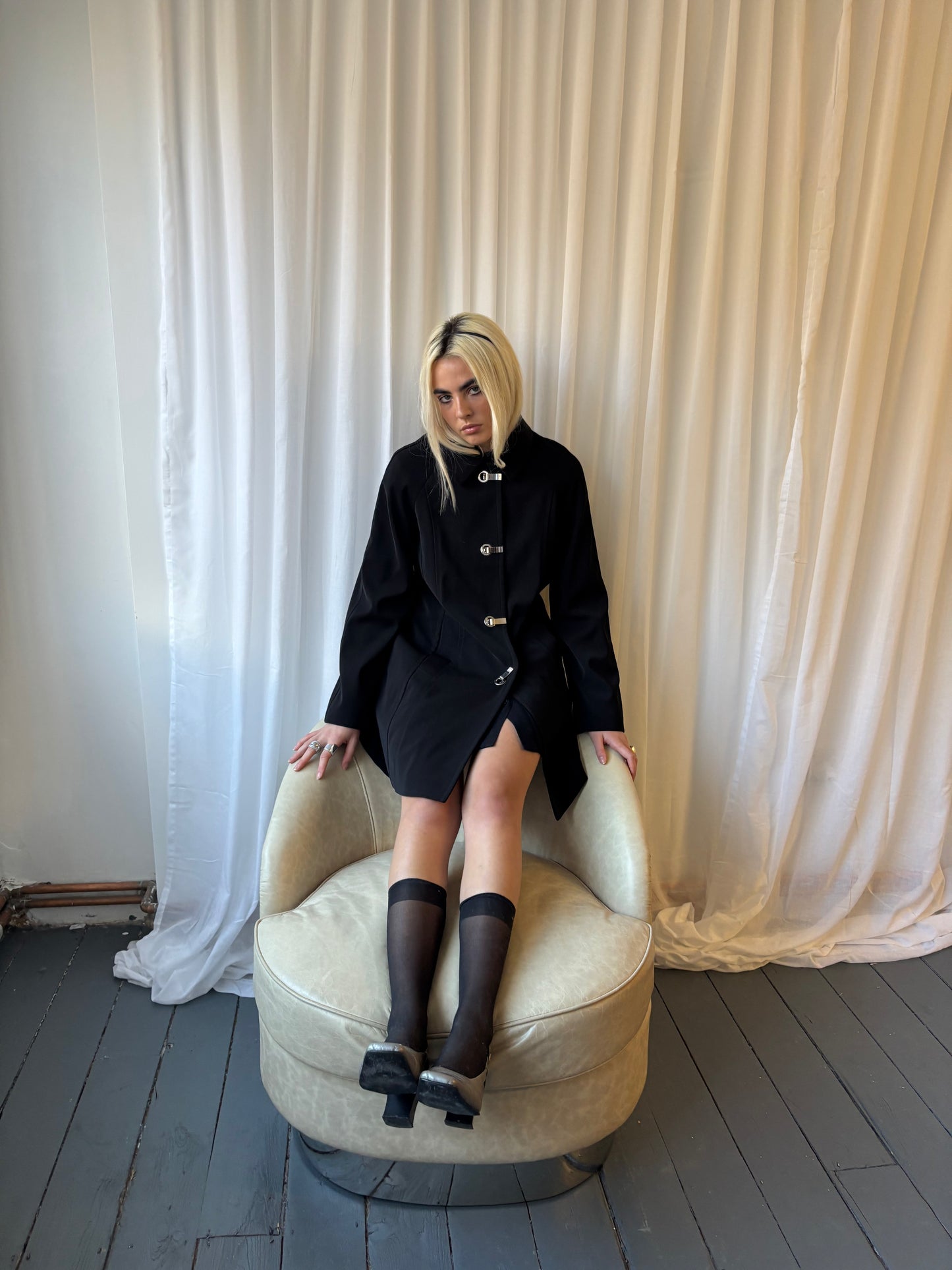 London Fog Black Fireman Clasp Jacket