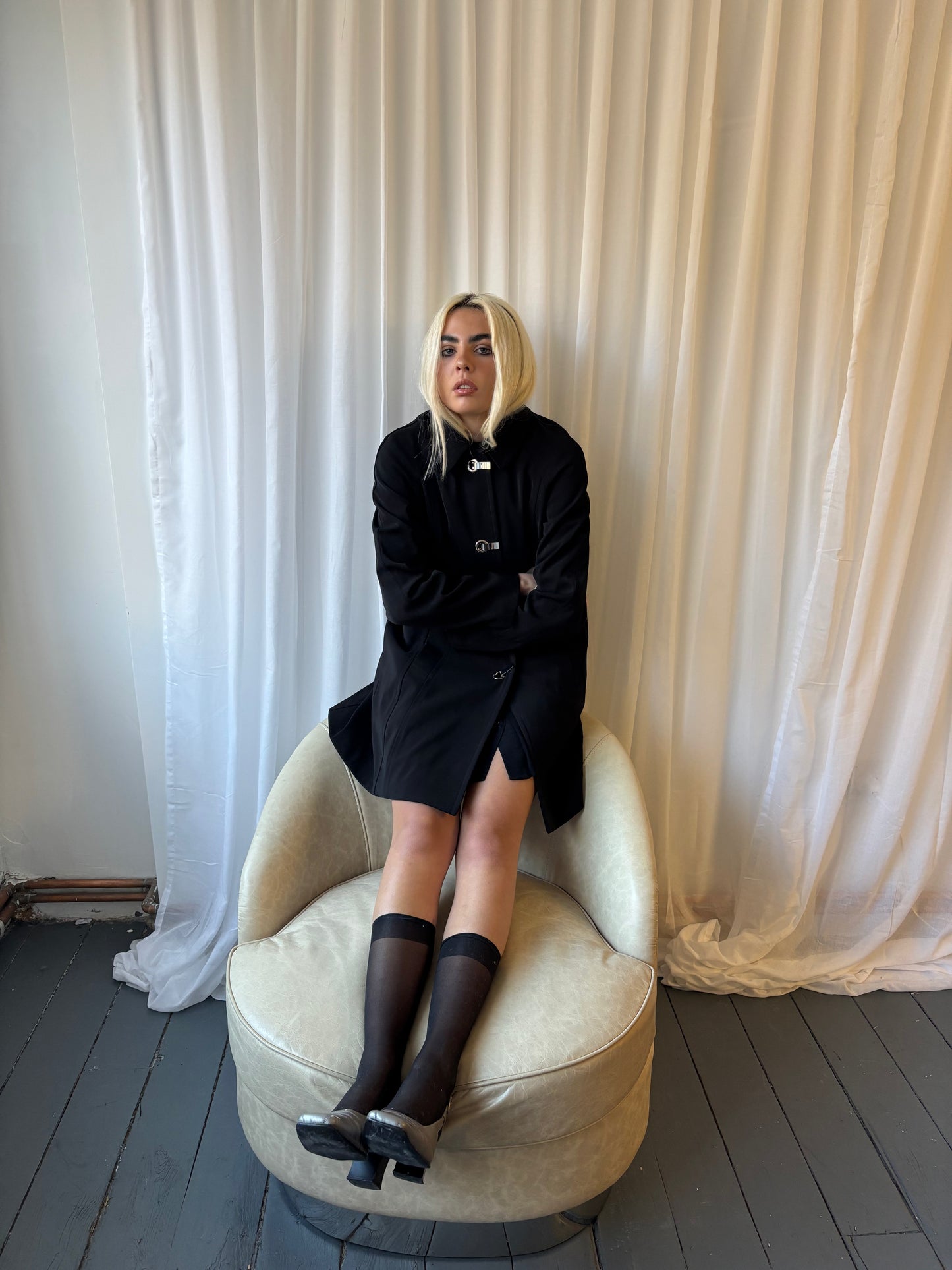 London Fog Black Fireman Clasp Jacket