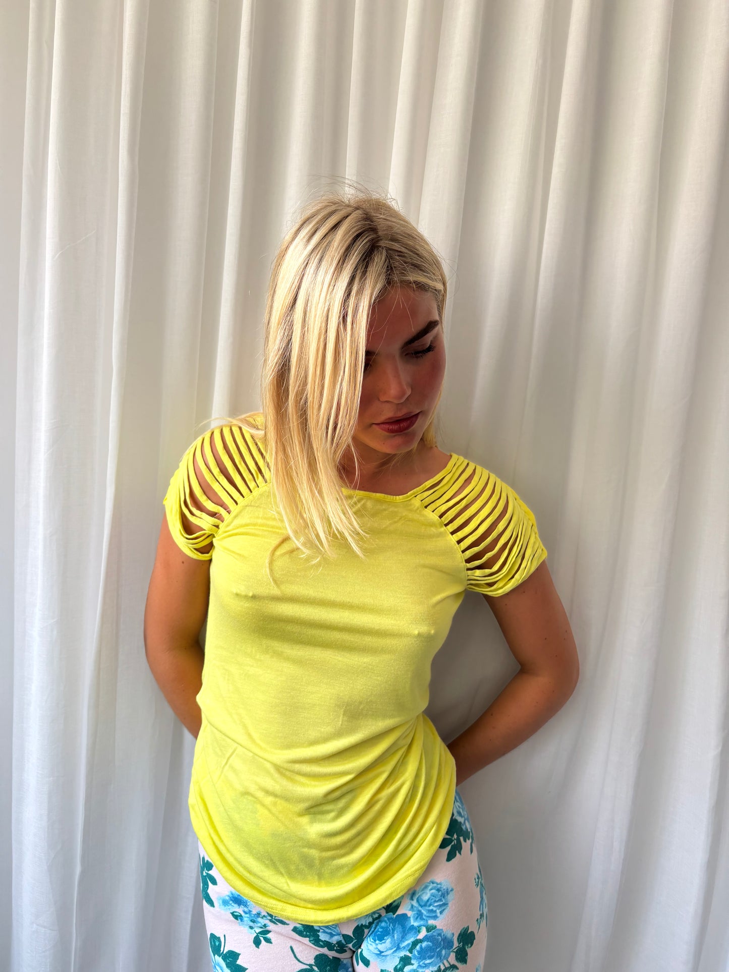 Full Circle Yellow Cut Out T-shirt