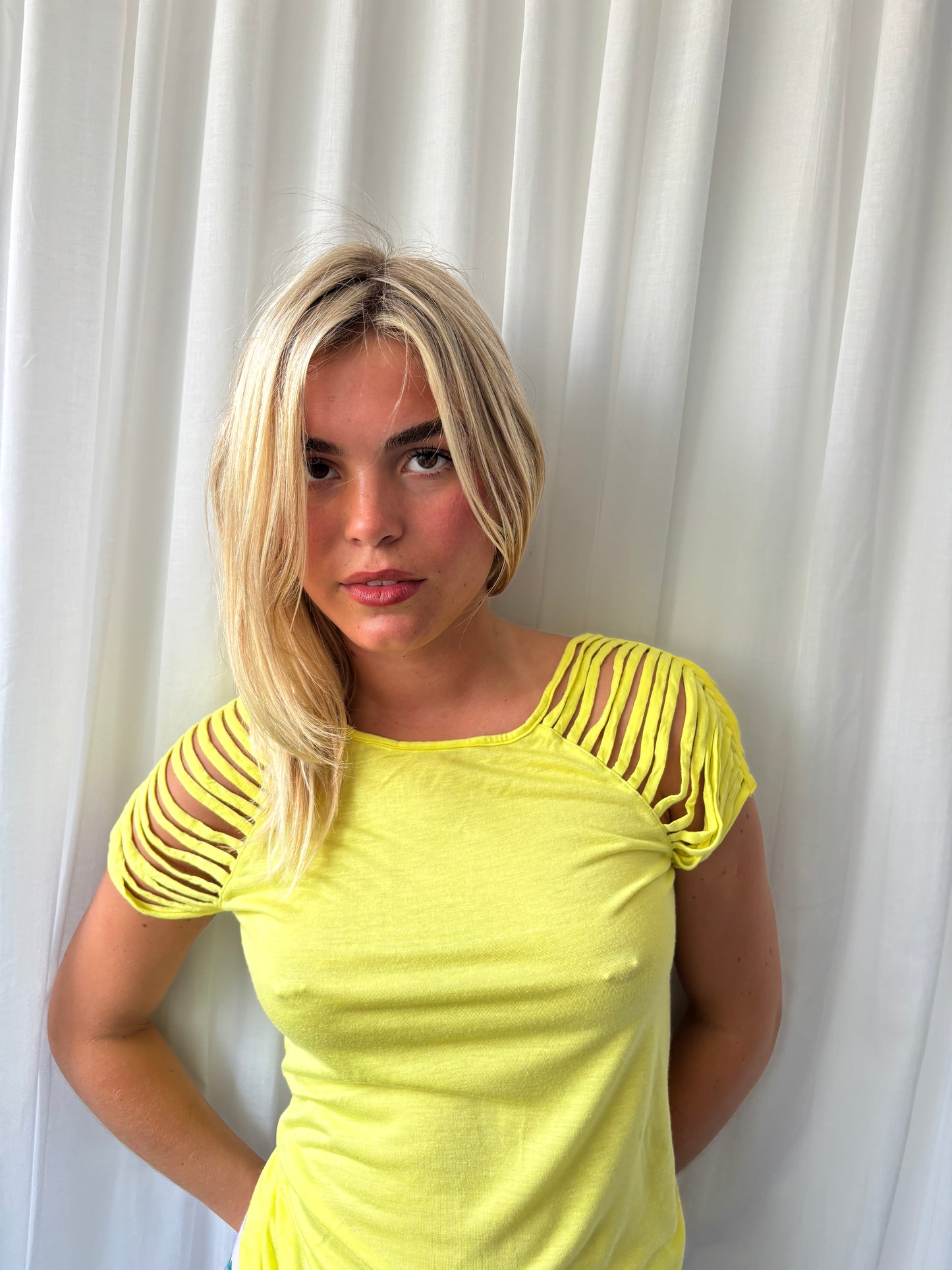 Full Circle Yellow Cut Out T-shirt