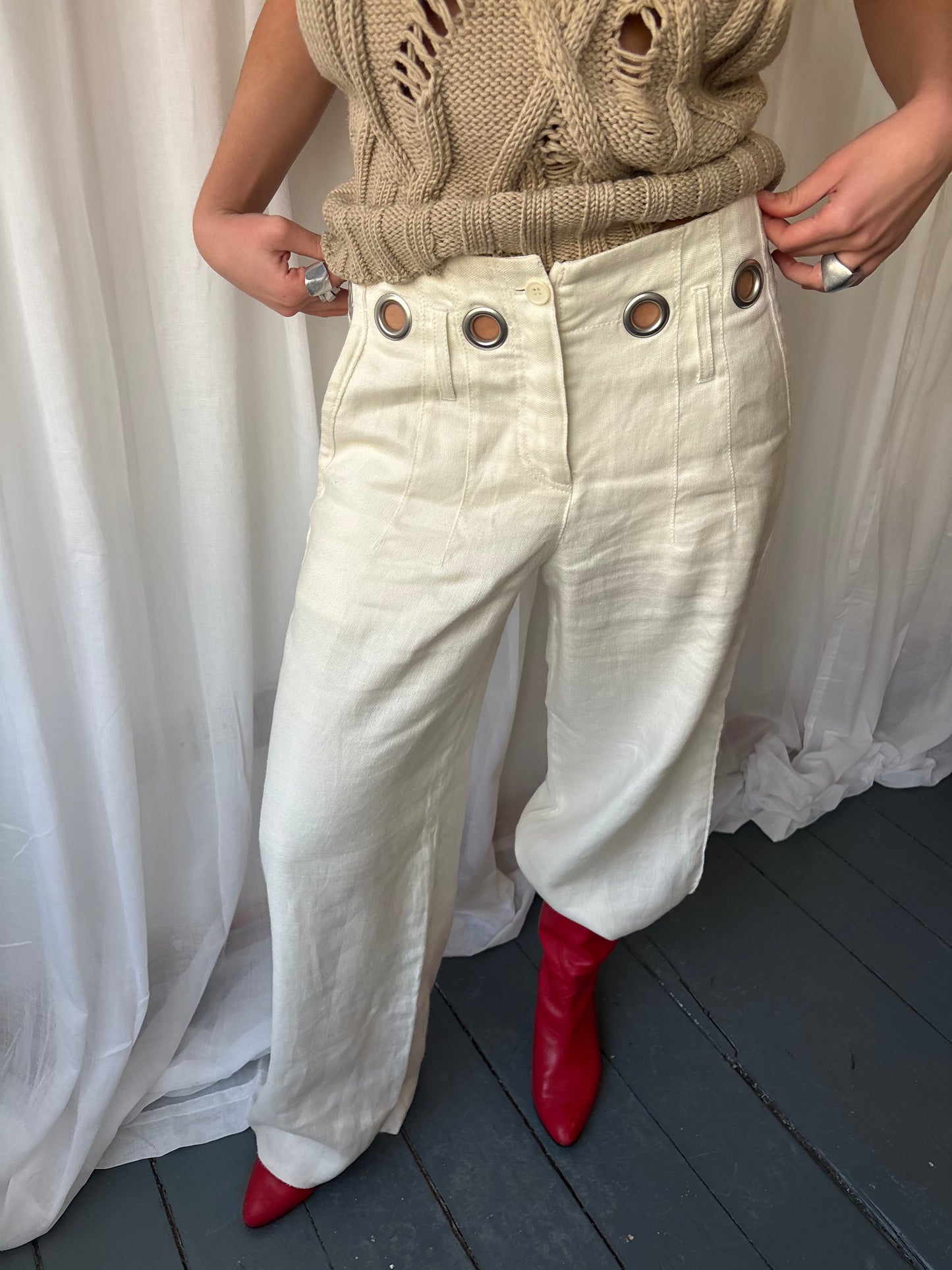 Sonia Rykiel White Trousers