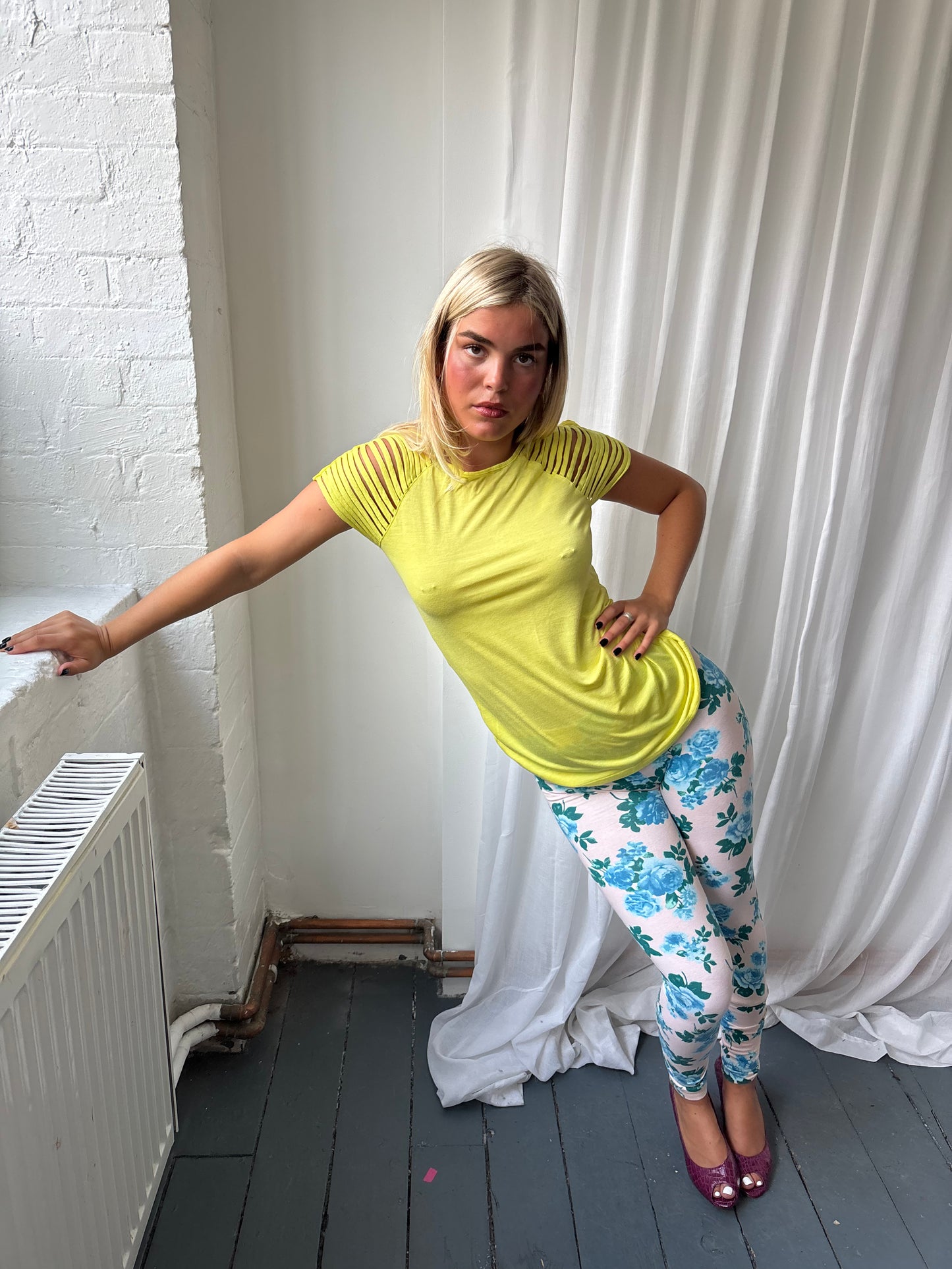 Full Circle Yellow Cut Out T-shirt