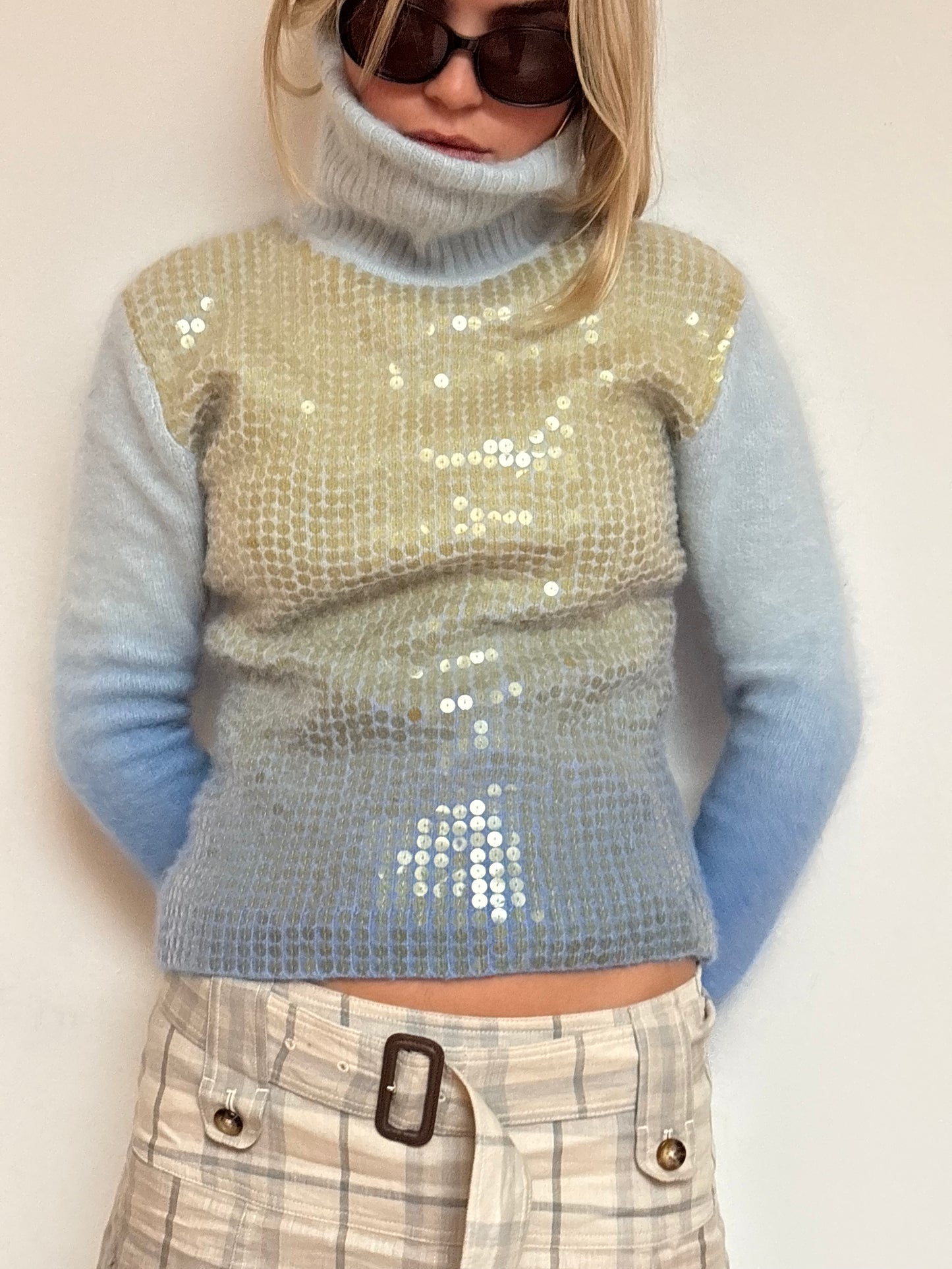 Vintage Ombré Sequin Sweater