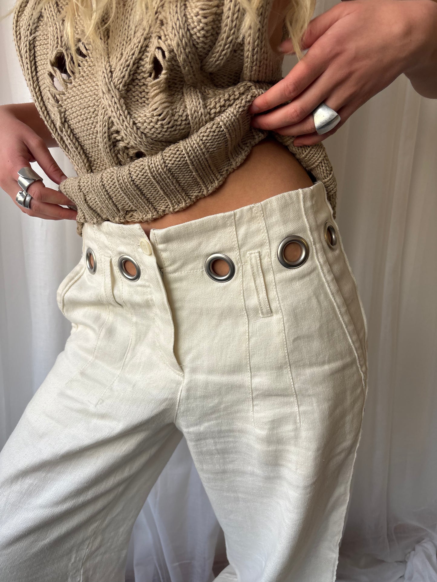 Sonia Rykiel White Trousers
