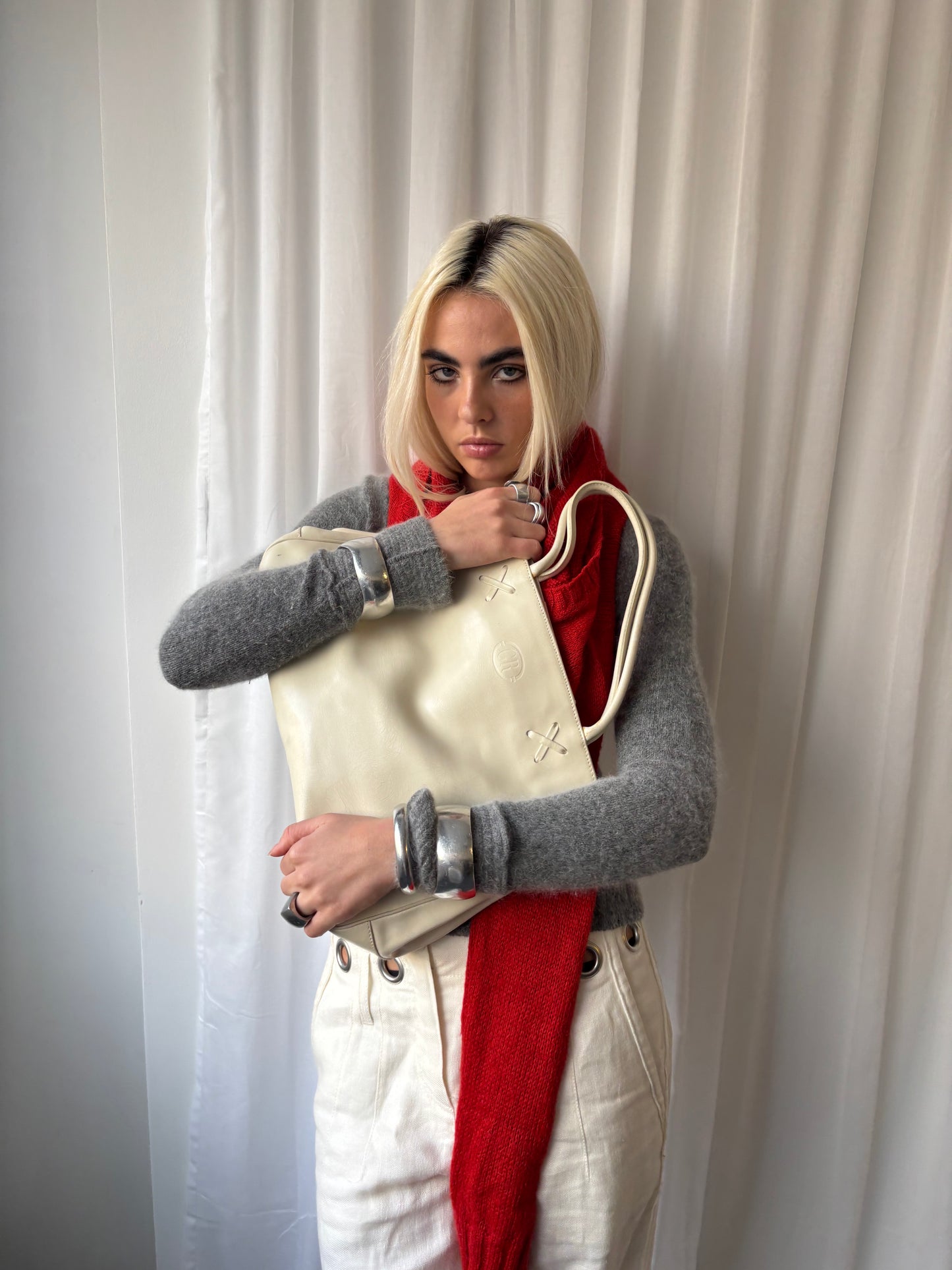 Georges Rech White Leather Bag