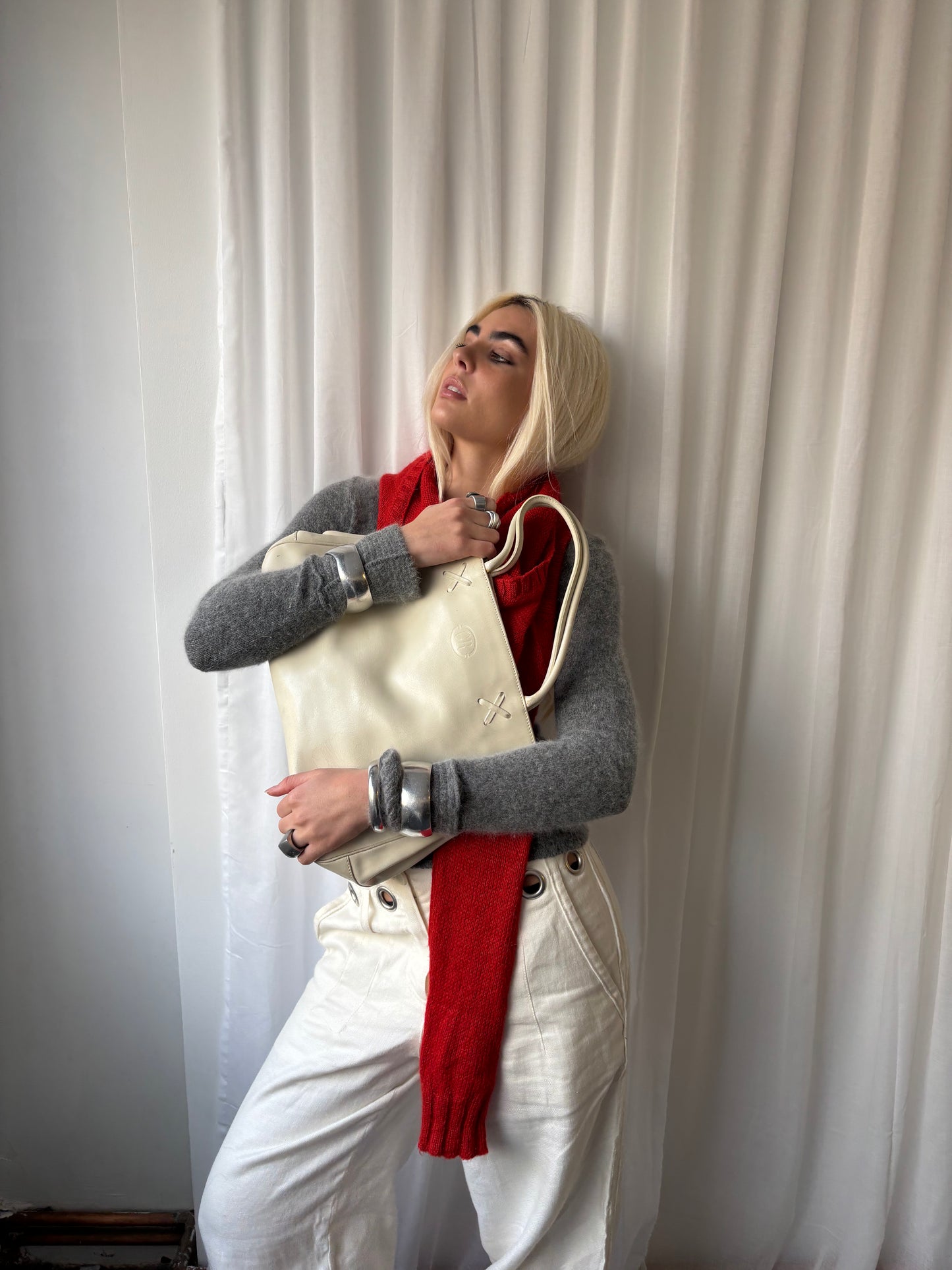 Georges Rech White Leather Bag