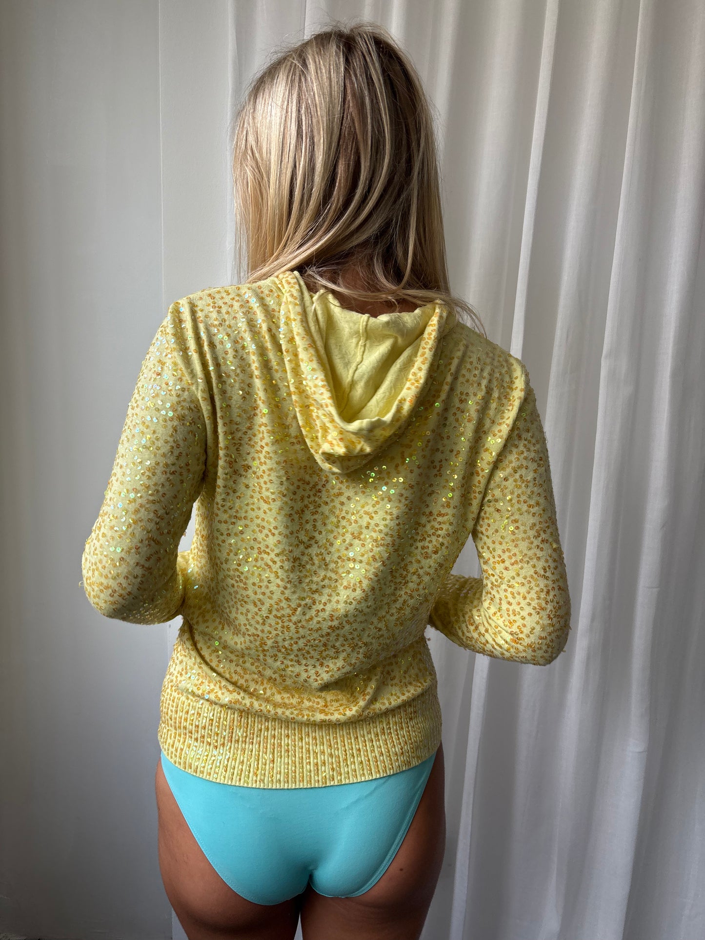 Etincelle Yellow Sequin Hoodie