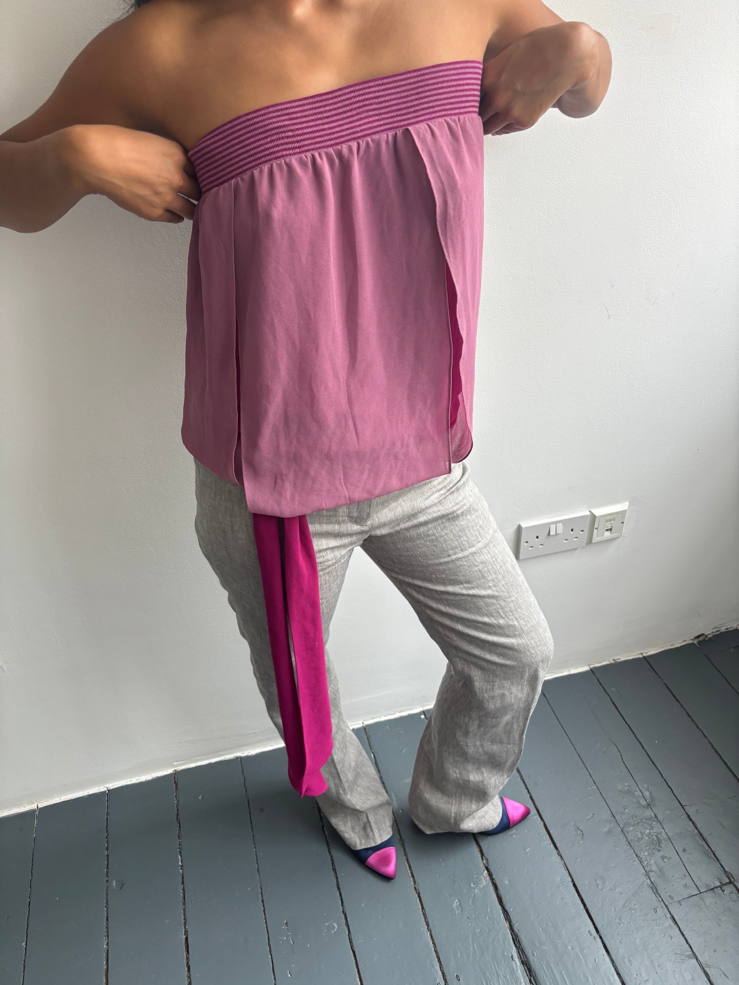 Great Plains Grey Tailored Trousers