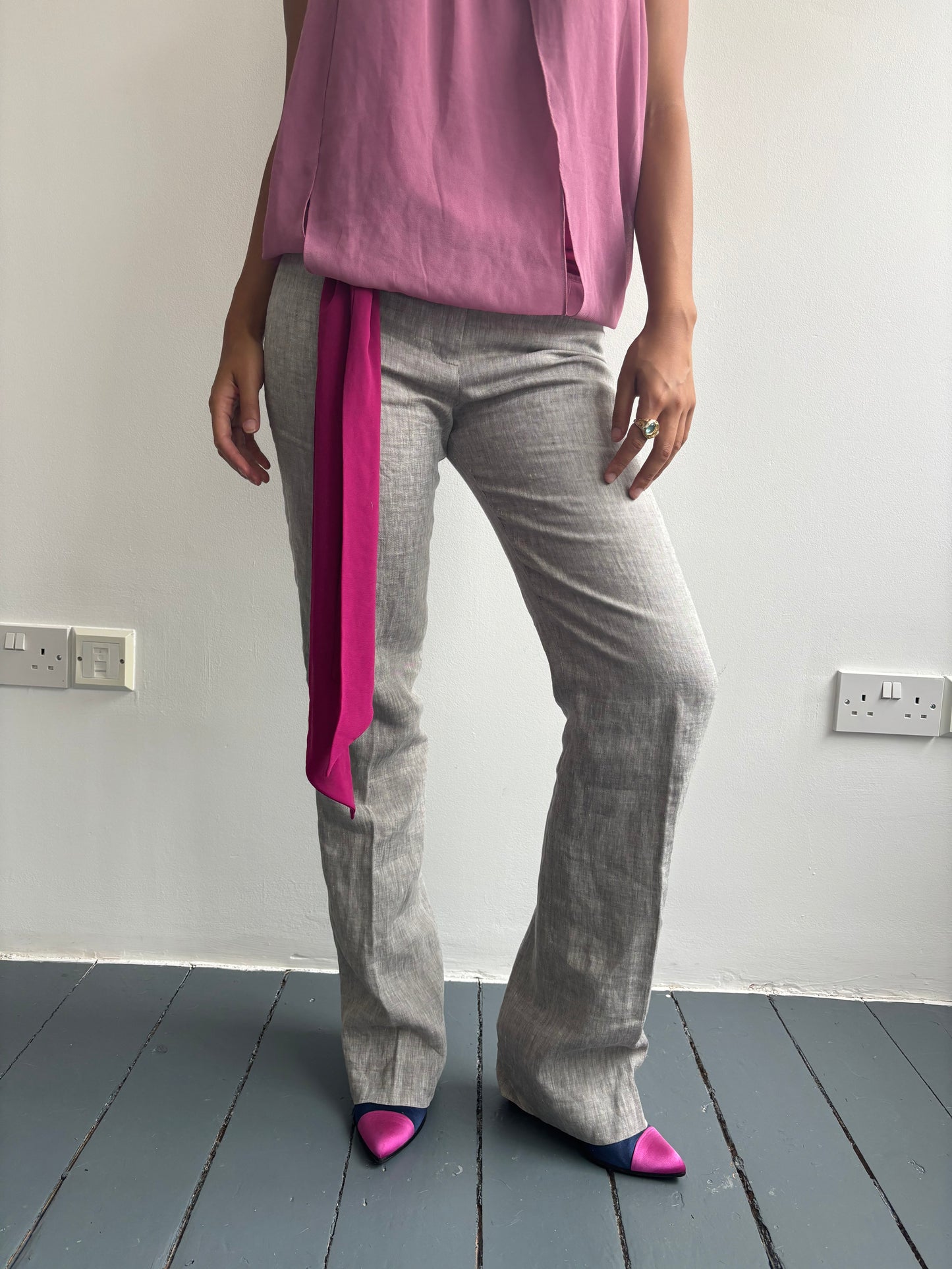 Great Plains Grey Tailored Trousers