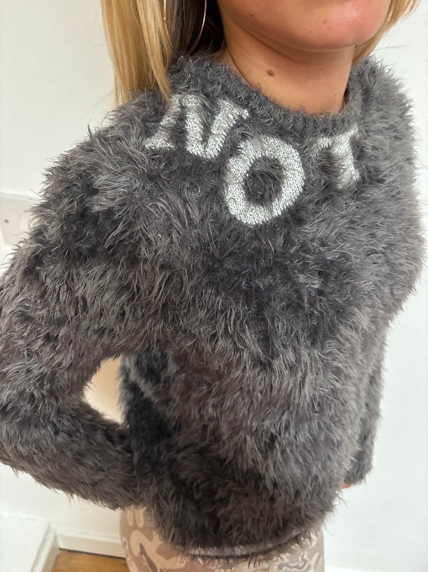 IKKS Grey Fuzzy Jumper