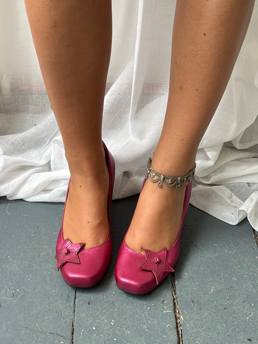 Schuh Metallic Pink Pumps