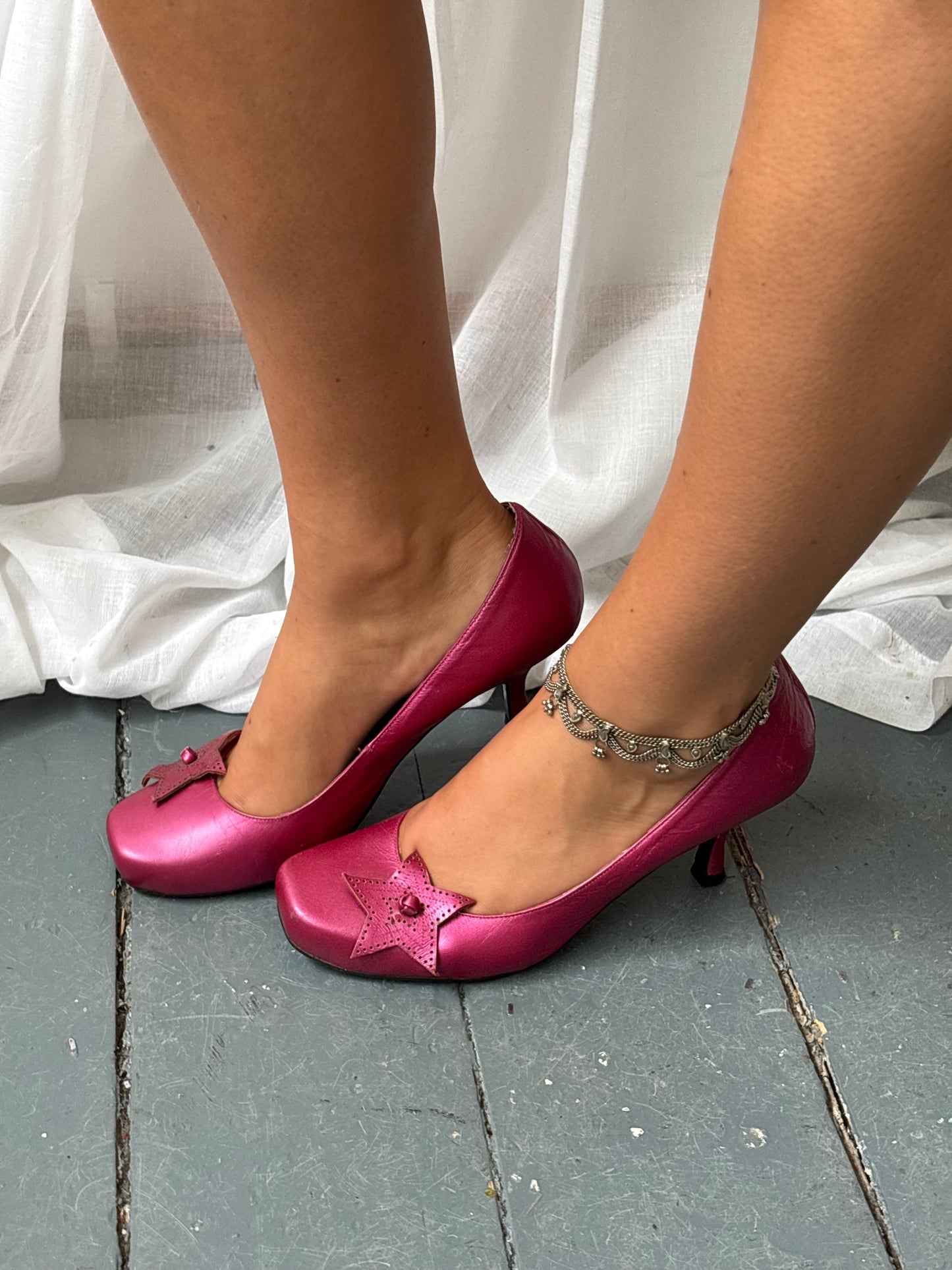 Schuh Metallic Pink Pumps