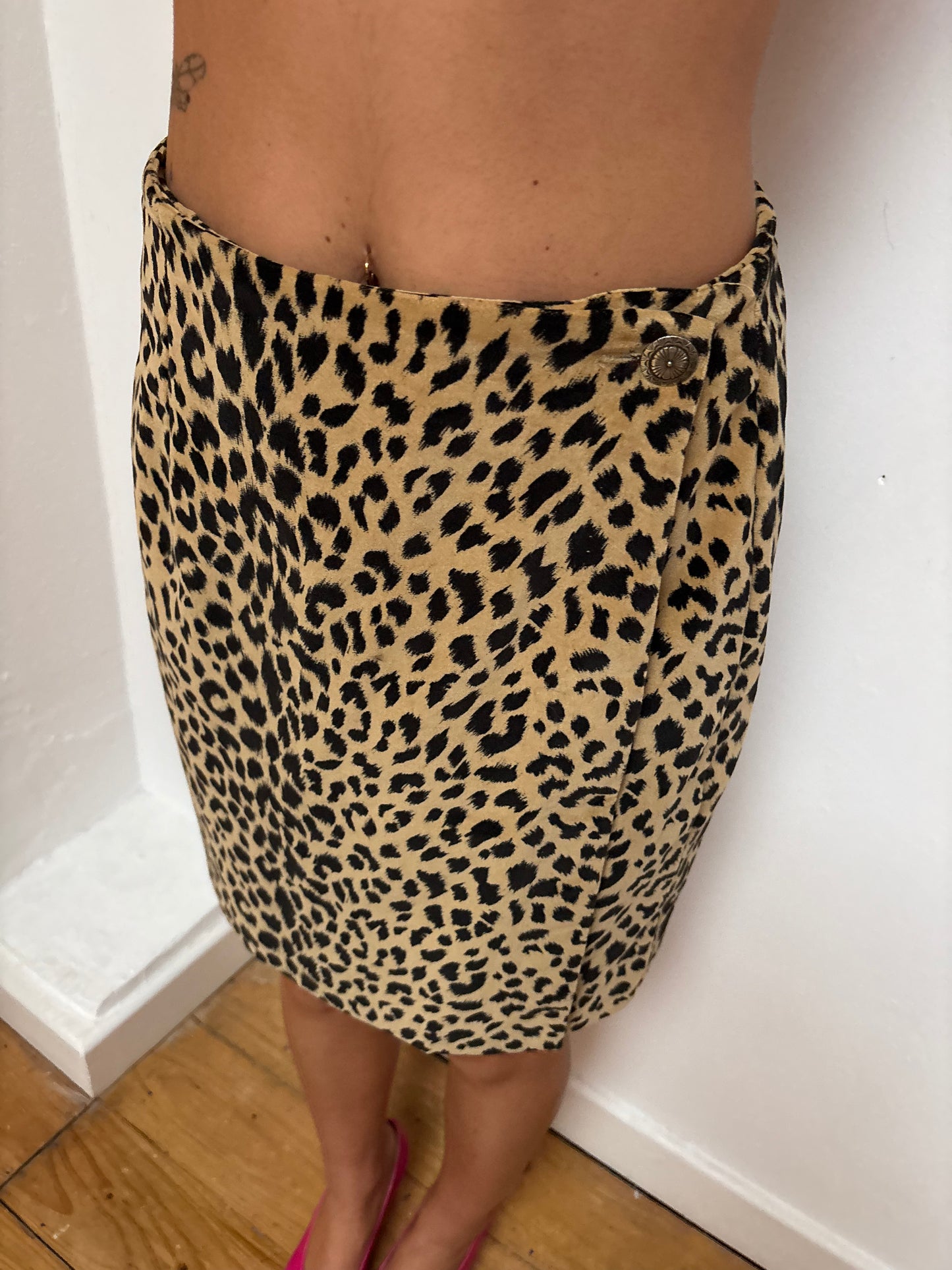 Vintage Leopard Print Skirt