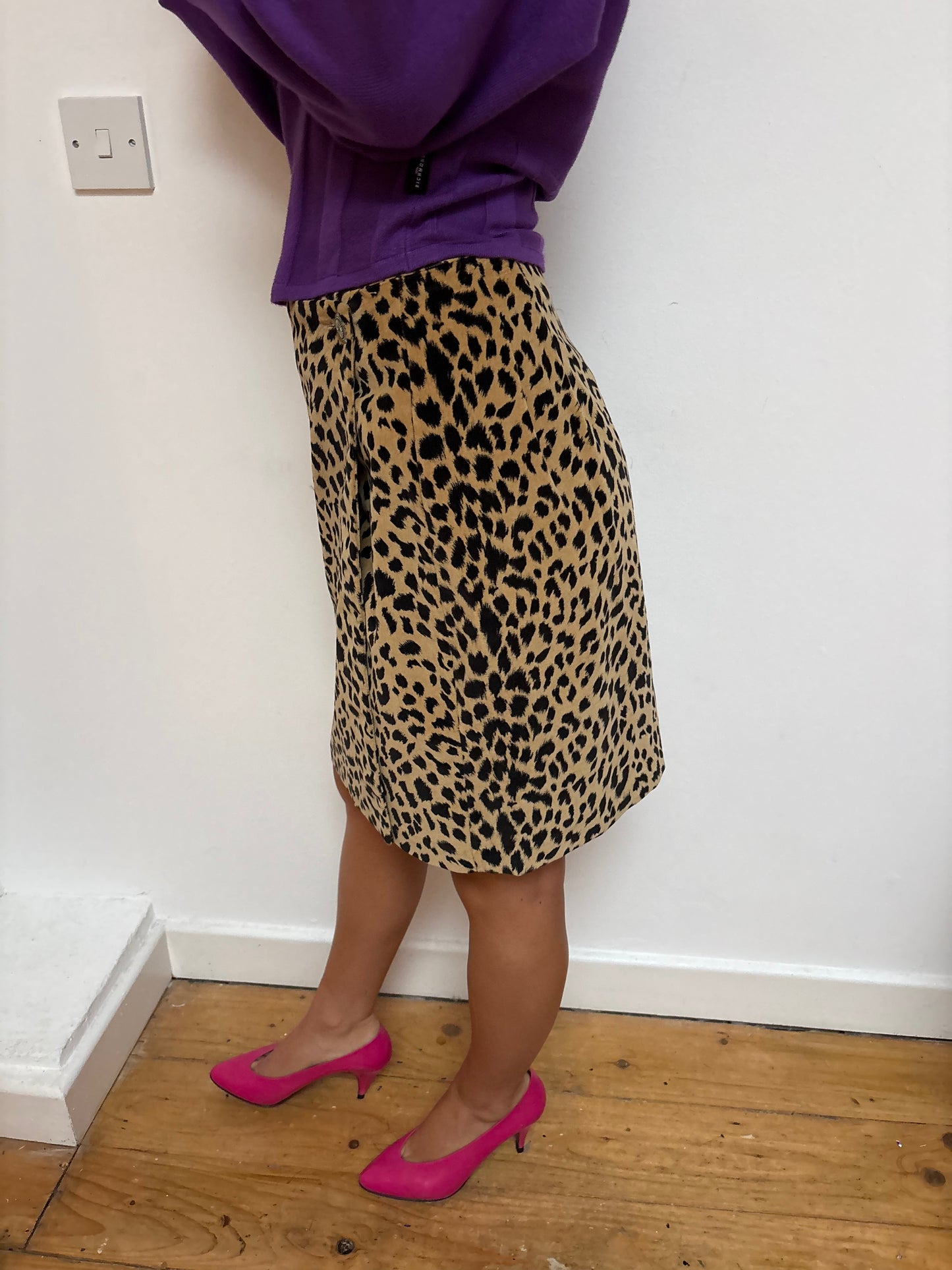 Vintage Leopard Print Skirt