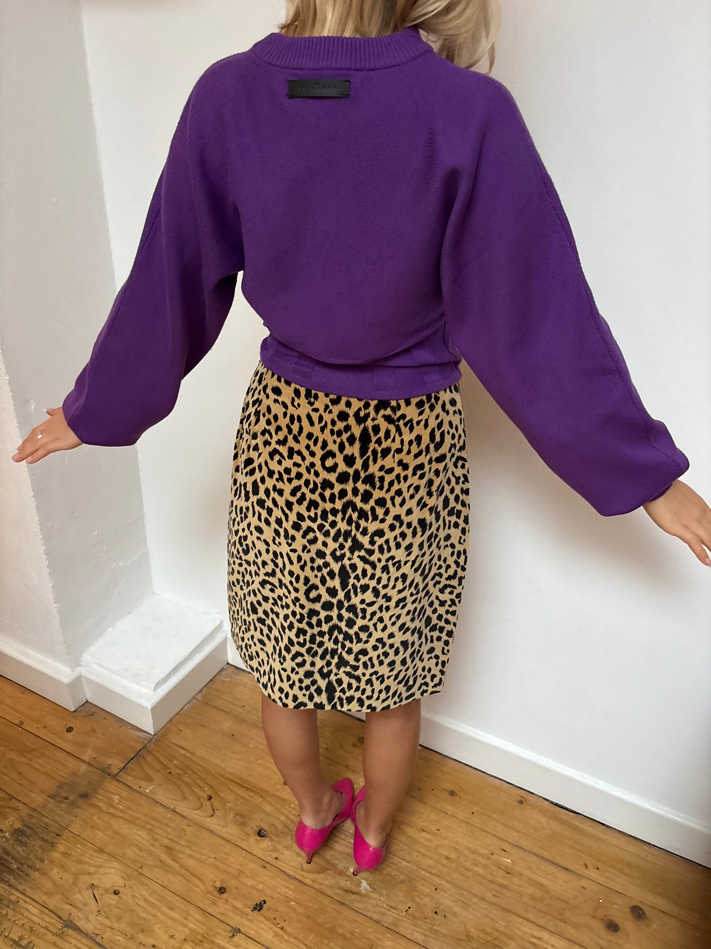 Vintage Leopard Print Skirt