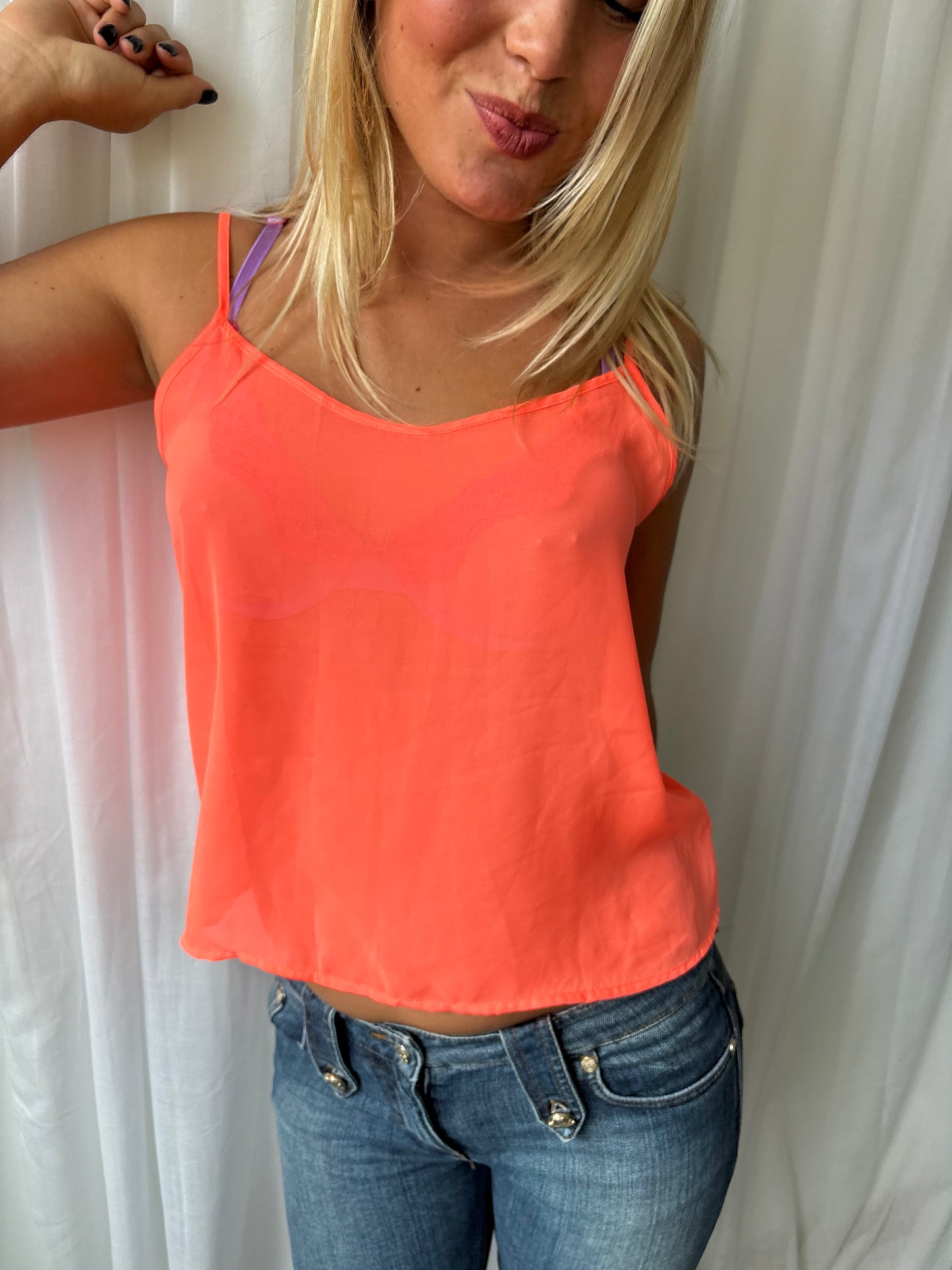 American Apparel Coral Neon Vest