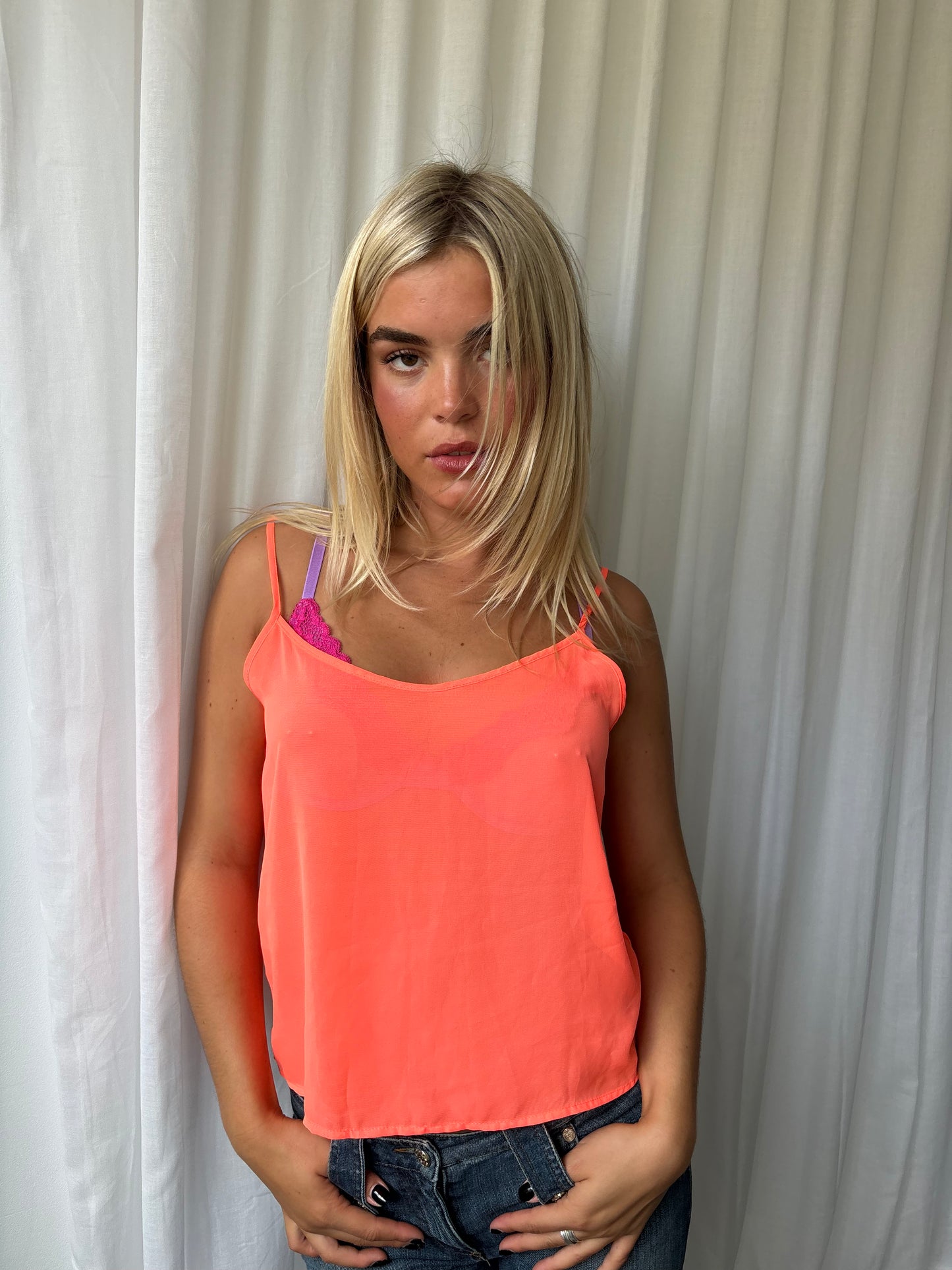 American Apparel Coral Neon Vest